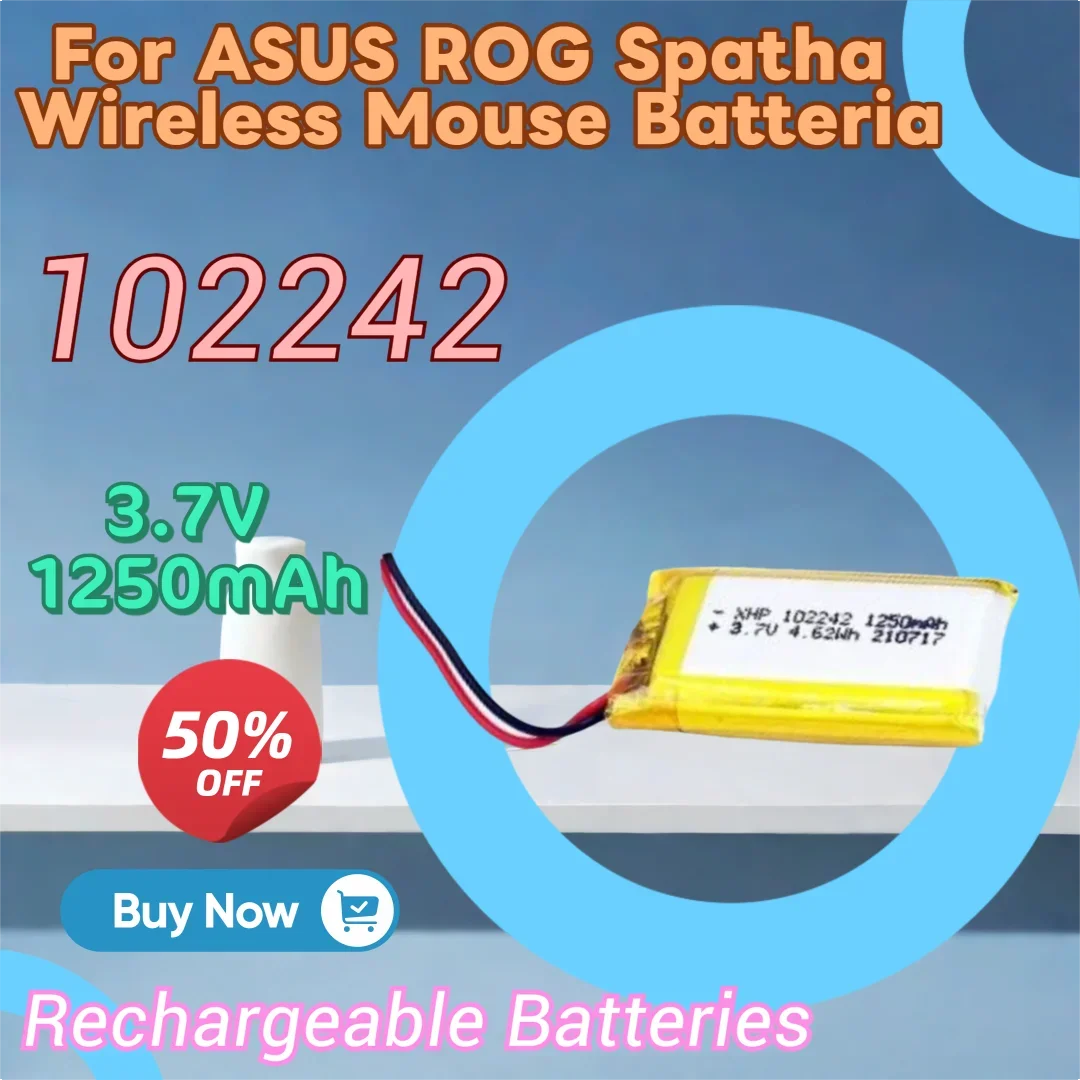 High Quality New 3.7V 1250mAh Replacement Battery for ASUS ROG Spatha Wireless Mouse Batteria
High Quality New 3.7V 1250mAh Replacement Battery for ASUS ROG Spatha Wireless Mouse Batteria