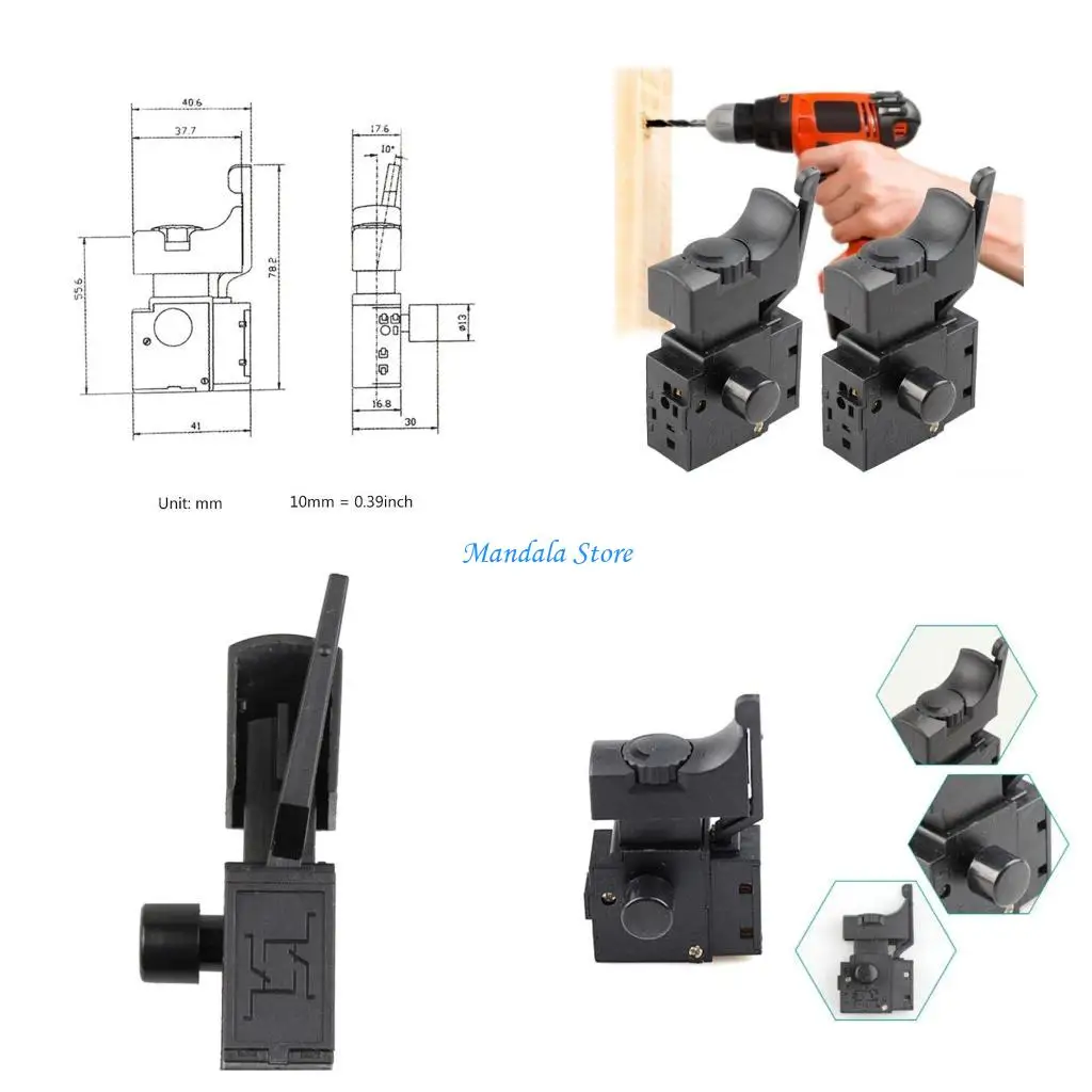 U2JC Compact Electric Power Tool Manual Lock on Trigger Switch 250VAC 6A Plastic
U2JC Compact Electric Power Tool Manual Lock on Trigger Switch 250VAC 6A Plastic