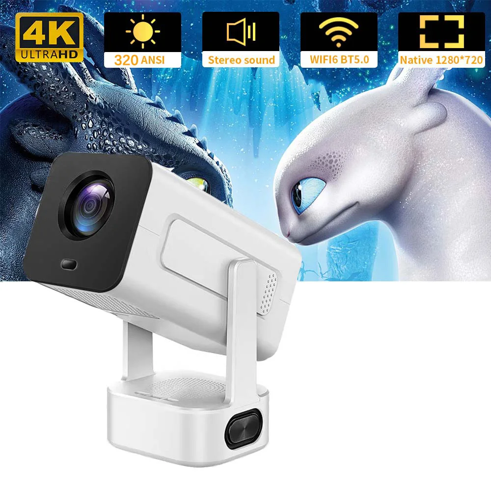 Portable Projector Support HD 1280x720P 320 ANSI Home Projector Dual WIFI Android 13 270° Rotation Auto Focus Video Projectors
Portable Projector Support HD 1280x720P 320 ANSI Home Projector Dual WIFI Android 13 270° Rotation Auto Focus Video Projectors