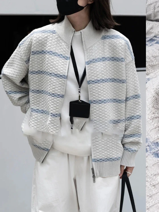 Color Blo Knitwear Men's Faionable Baseball Sle Stand Collar Cardigan Sweater Autumn Season Polyester Fiber Regular Sve
Color Blo Knitwear Men's Faionable Baseball Sle Stand Collar Cardigan Sweater Autumn Season Polyester Fiber Regular Sve