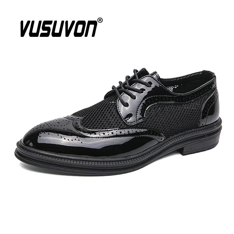 Men Derby Summer Shoes Patent Leather Mesh Sandals Lace-Up Driving Retro Fashion Casual Flats Classic 2026 New Design 38-46
Men Derby Summer Shoes Patent Leather Mesh Sandals Lace-Up Driving Retro Fashion Casual Flats Classic 2026 New Design 38-46