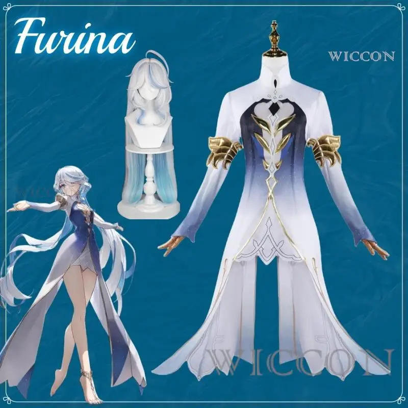Аниме игра Genshin Impact Fontaine Furina Focalors косплей костюм платье униформа Focalors парик косплей костюм Hydro Archon
Аниме игра Genshin Impact Fontaine Furina Focalors косплей костюм платье униформа Focalors парик косплей костюм Hydro Archon