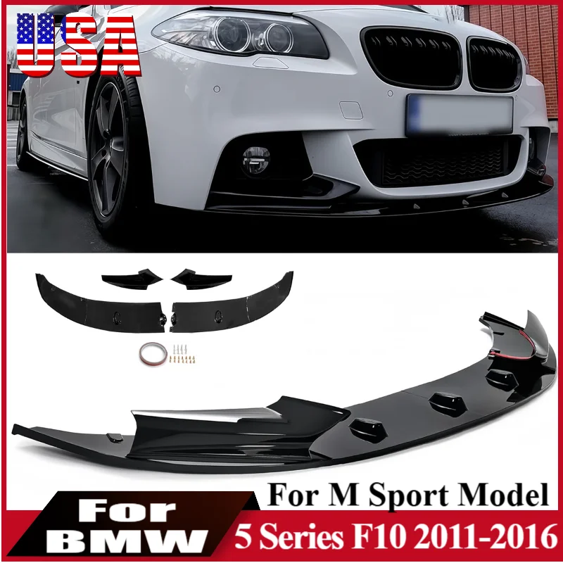 Front Bumper Lip For BMW 5 Series F10 520i 535i 550i M Sport 2011-2016 Car Front Bumper Spoiler Splitter Lip Car Body Tuning Kit
Front Bumper Lip For BMW 5 Series F10 520i 535i 550i M Sport 2011-2016 Car Front Bumper Spoiler Splitter Lip Car Body Tuning Kit