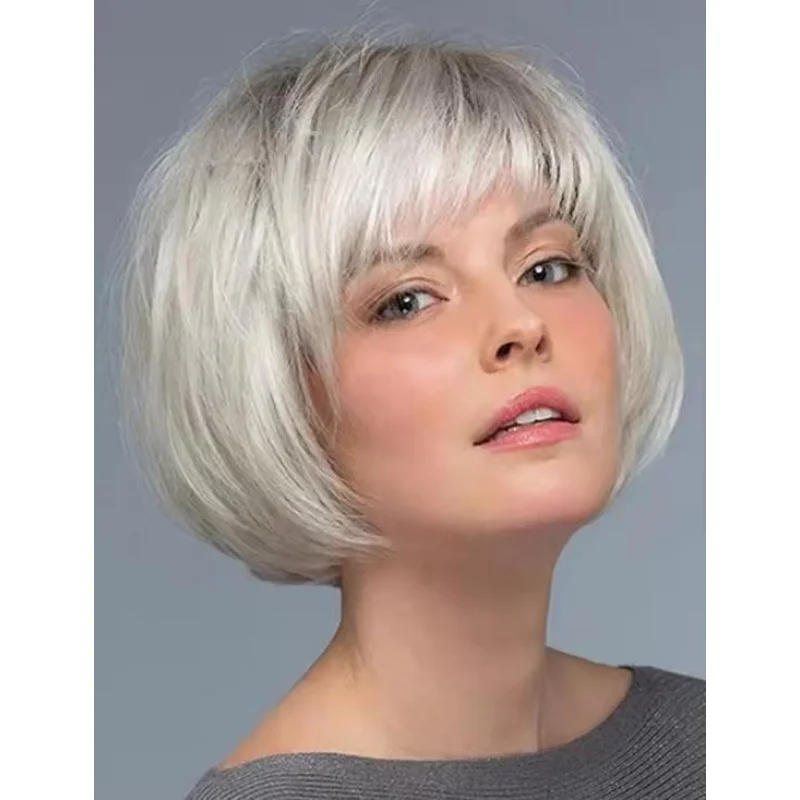 Синтетические волосы, короткие прямые белые светлые парики с омбре, боб с челкой для женщин
Синтетические волосы, короткие прямые белые светлые парики с омбре, боб с челкой для женщин