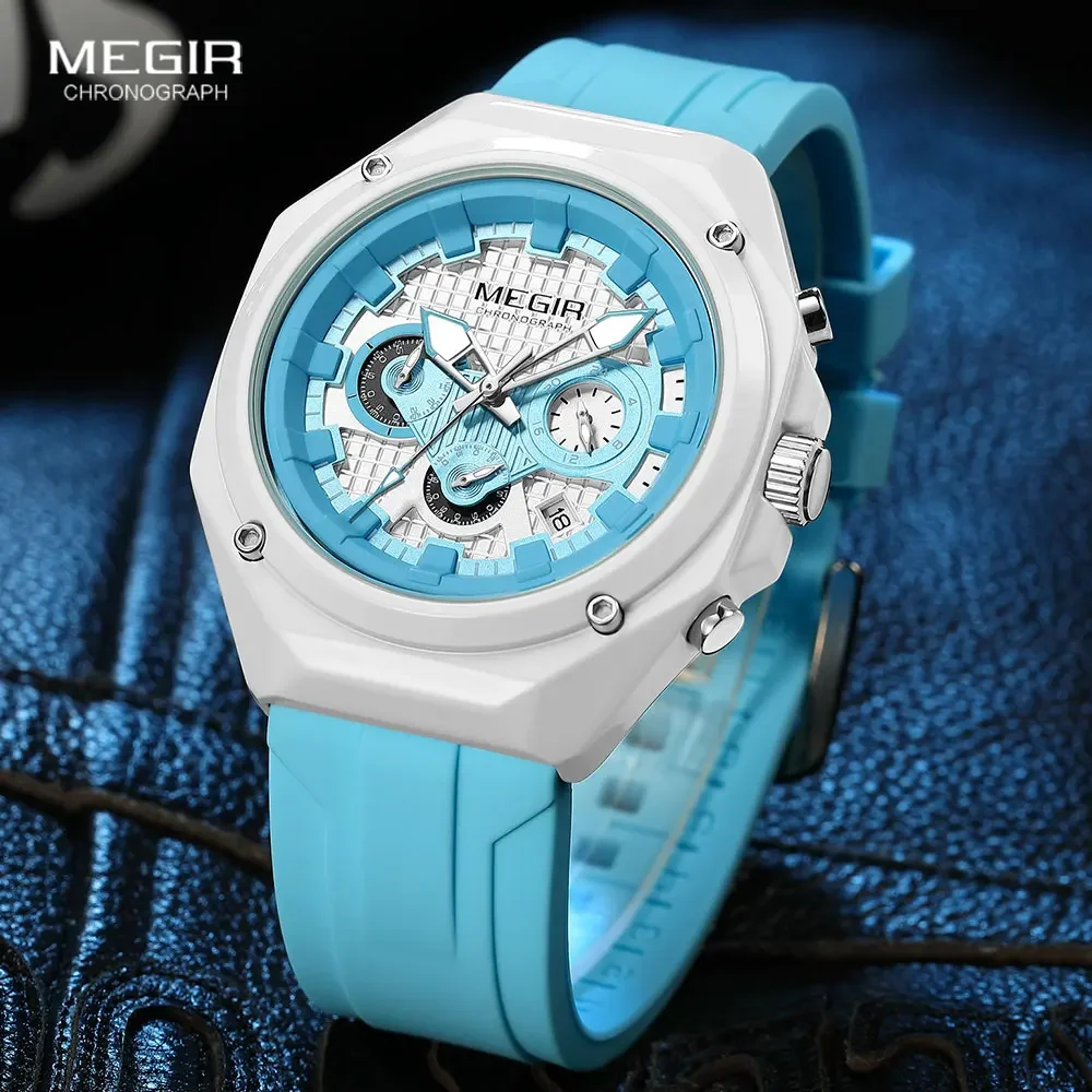 MEGIR 8118, нейтральные спортивные кварцевые часы, силиконовый ремешок, водостойкий светящийся хронограф, часы с календарем для мужчин Montres Hommes
MEGIR 8118, нейтральные спортивные кварцевые часы, силиконовый ремешок, водостойкий светящийся хронограф, часы с календарем для мужчин Montres Hommes