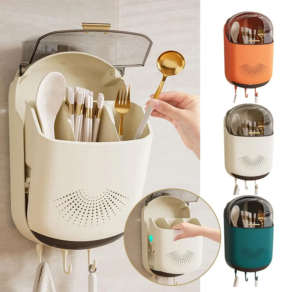 Kitchen Cutlery Storage Box Wall Mount Tableware Storage Racks Dustproof Holder Organizer Lid Spoon Chopstick Drain with an U7H9
Kitchen Cutlery Storage Box Wall Mount Tableware Storage Racks Dustproof Holder Organizer Lid Spoon Chopstick Drain with an U7H9
