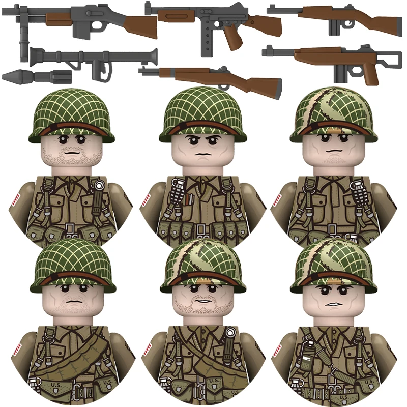 Новый Ww2 Wars США AIRBORNE 101ST солдат военные Armas минифигурки модели детские игрушки строительные блоки подарок для мальчиков и девочек Juguetes 2025 
Новый Ww2 Wars США AIRBORNE 101ST солдат военные Armas минифигурки модели детские игрушки строительные блоки подарок для мальчиков и девочек Juguetes 2025