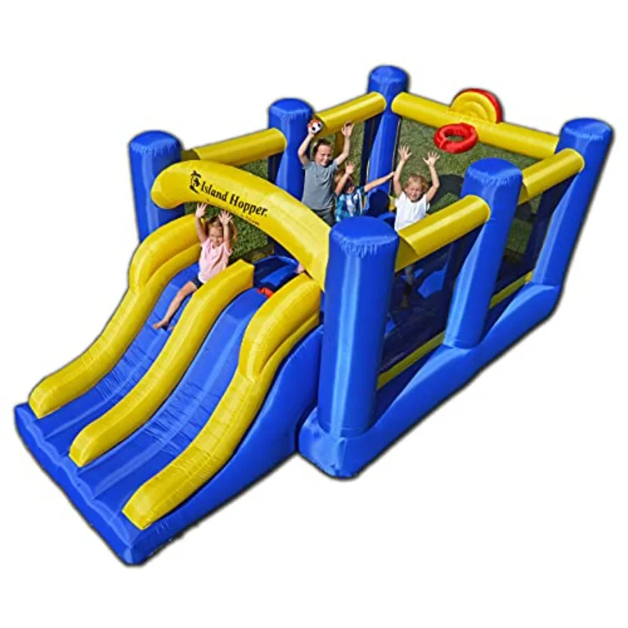 Надувной батут-горка Racing Slide and Slam с двумя горками, скалодромом и баскетбольным кольцом для веселых игр, из прочного ПВХ
Надувной батут-горка Racing Slide and Slam с двумя горками, скалодромом и баскетбольным кольцом для веселых игр, из прочного ПВХ