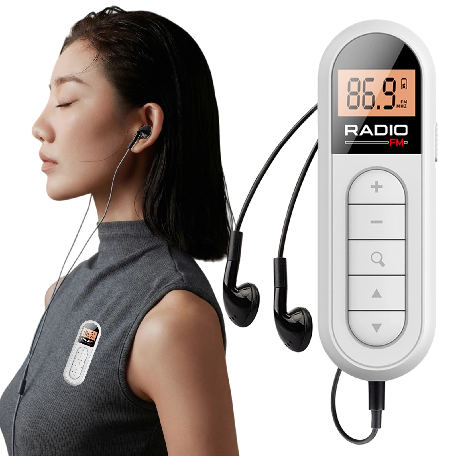 Portable FM Radio with Digital Tuning LCD Display Mini Radio with Headphones and Belt Clip Digital Radio for Walking Jogging
Portable FM Radio with Digital Tuning LCD Display Mini Radio with Headphones and Belt Clip Digital Radio for Walking Jogging