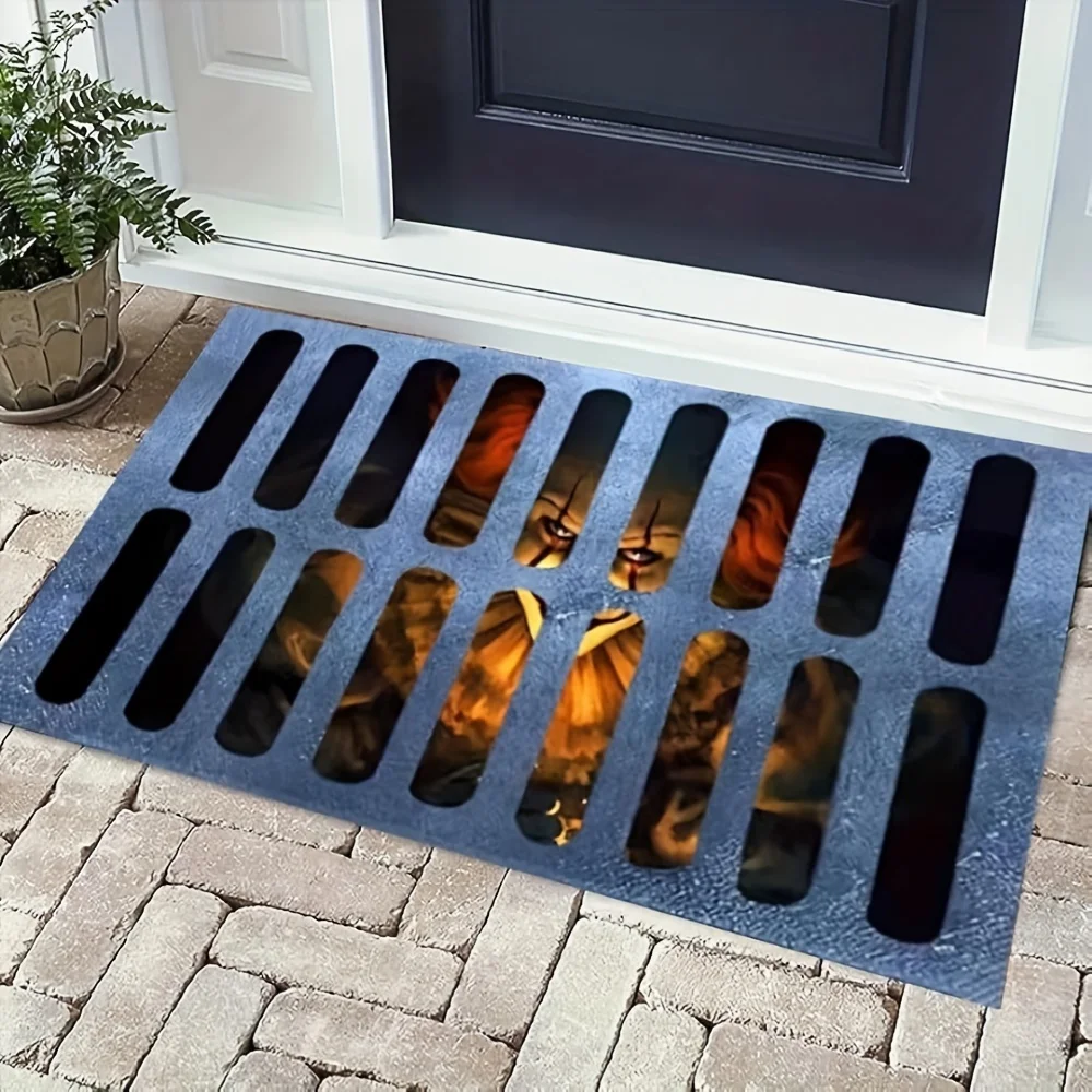 Halloween Clown Doormat - Creepy Clown Face Design, Black & Orange, Perfect for Home Decor,Halloween Gifts,and Spooky Atmosphere
Halloween Clown Doormat - Creepy Clown Face Design, Black & Orange, Perfect for Home Decor,Halloween Gifts,and Spooky Atmosphere