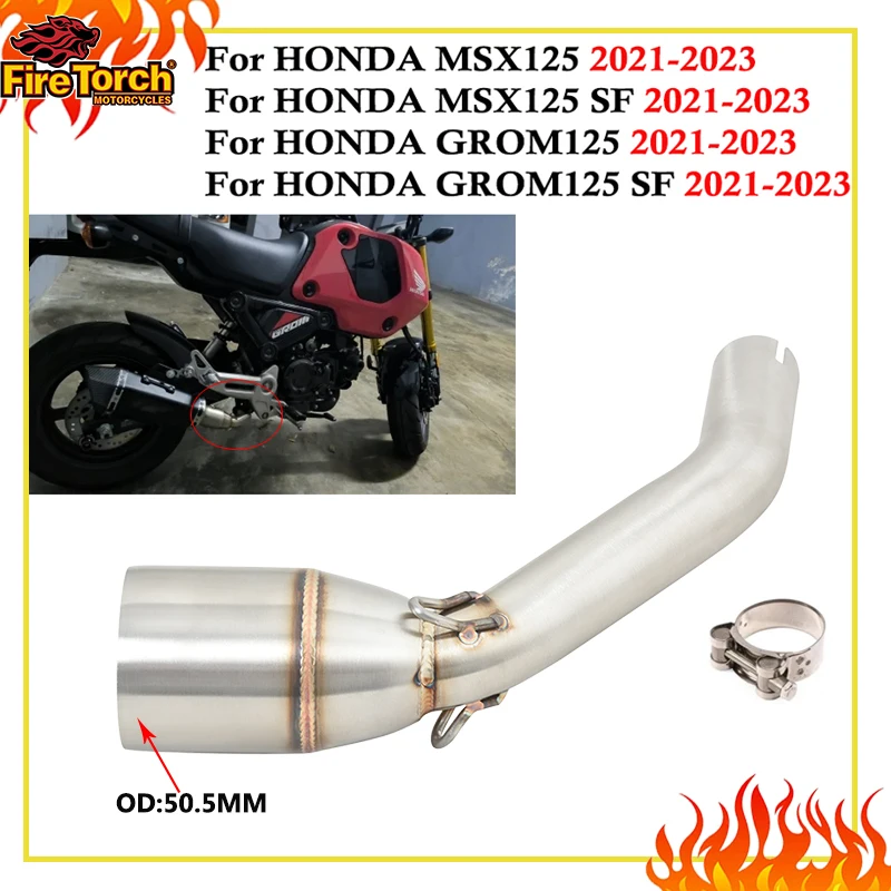 Выхлопная система для мотоцикла 51 мм, Slip-On, для Honda GROM125 MSX125 SF GROM 125 2021-2023, соединительная труба и глушитель
Выхлопная система для мотоцикла 51 мм, Slip-On, для Honda GROM125 MSX125 SF GROM 125 2021-2023, соединительная труба и глушитель