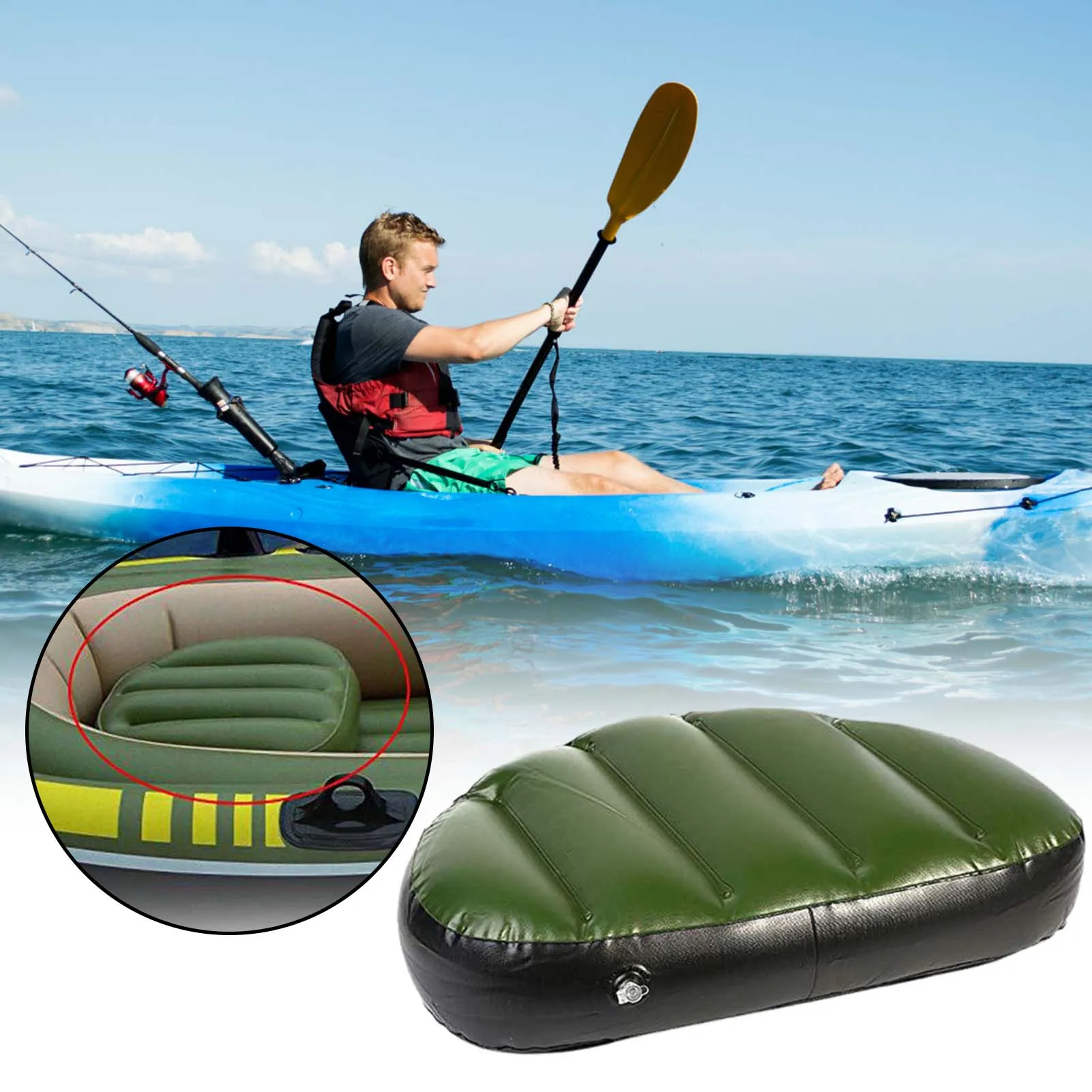 Надувная подушка для сиденья для каяка, универсальная водонепроницаемая надувная подушка для сиденья для каяка, подходит для всех типов надувных лодок
Надувная подушка для сиденья для каяка, универсальная водонепроницаемая надувная подушка для сиденья для каяка, подходит для всех типов надувных лодок