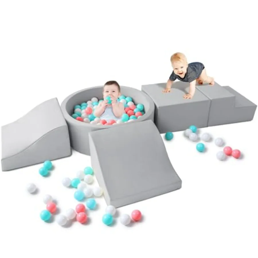 Foam Climbing Blocks for Toddler: 4-Piece PU Leather Climbing Toys and Ball Pit - Indoor Crawling Play Set for - Soft Foam Safe
Foam Climbing Blocks for Toddler: 4-Piece PU Leather Climbing Toys and Ball Pit - Indoor Crawling Play Set for - Soft Foam Safe