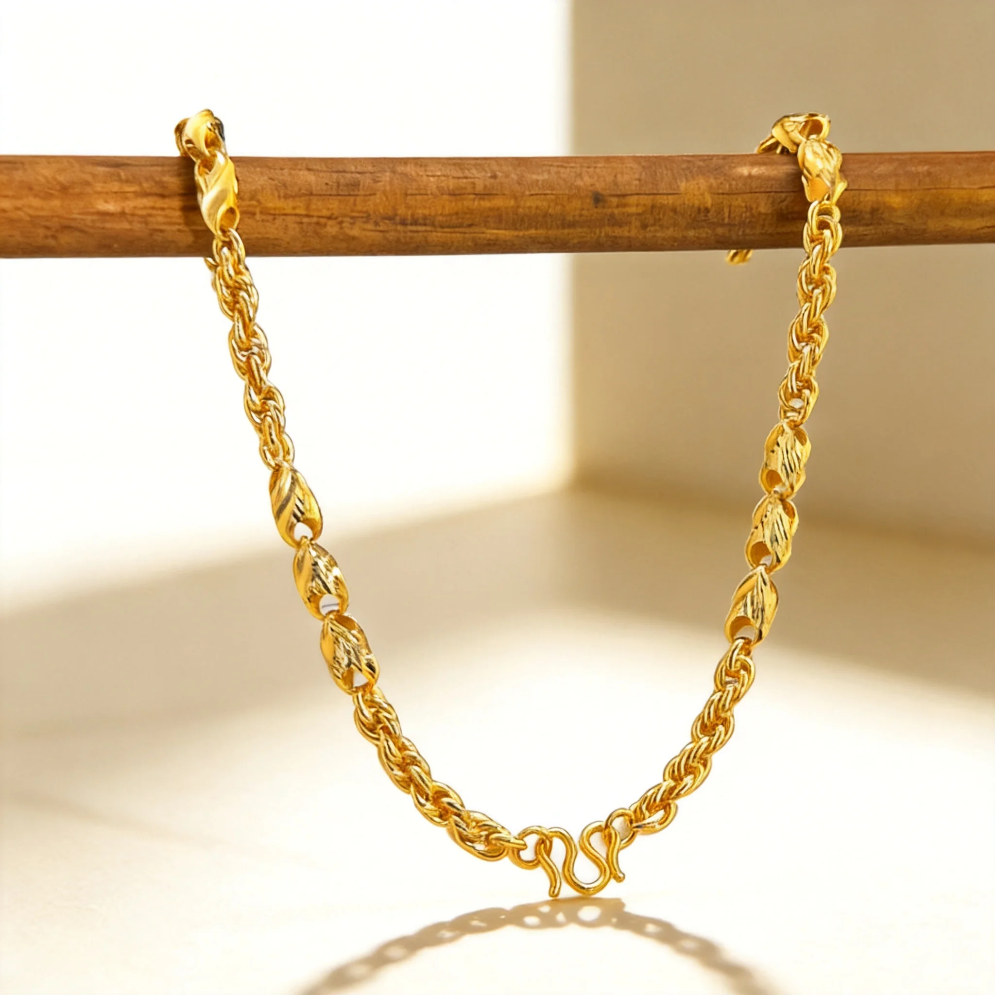 2026 New Men's Twisted Wheat Chain Necklace Hip Hop Style Copper Gold Plated Knight Rope Chain For Daily Wear Party Jewelry Gift
2026 New Men's Twisted Wheat Chain Necklace Hip Hop Style Copper Gold Plated Knight Rope Chain For Daily Wear Party Jewelry Gift
