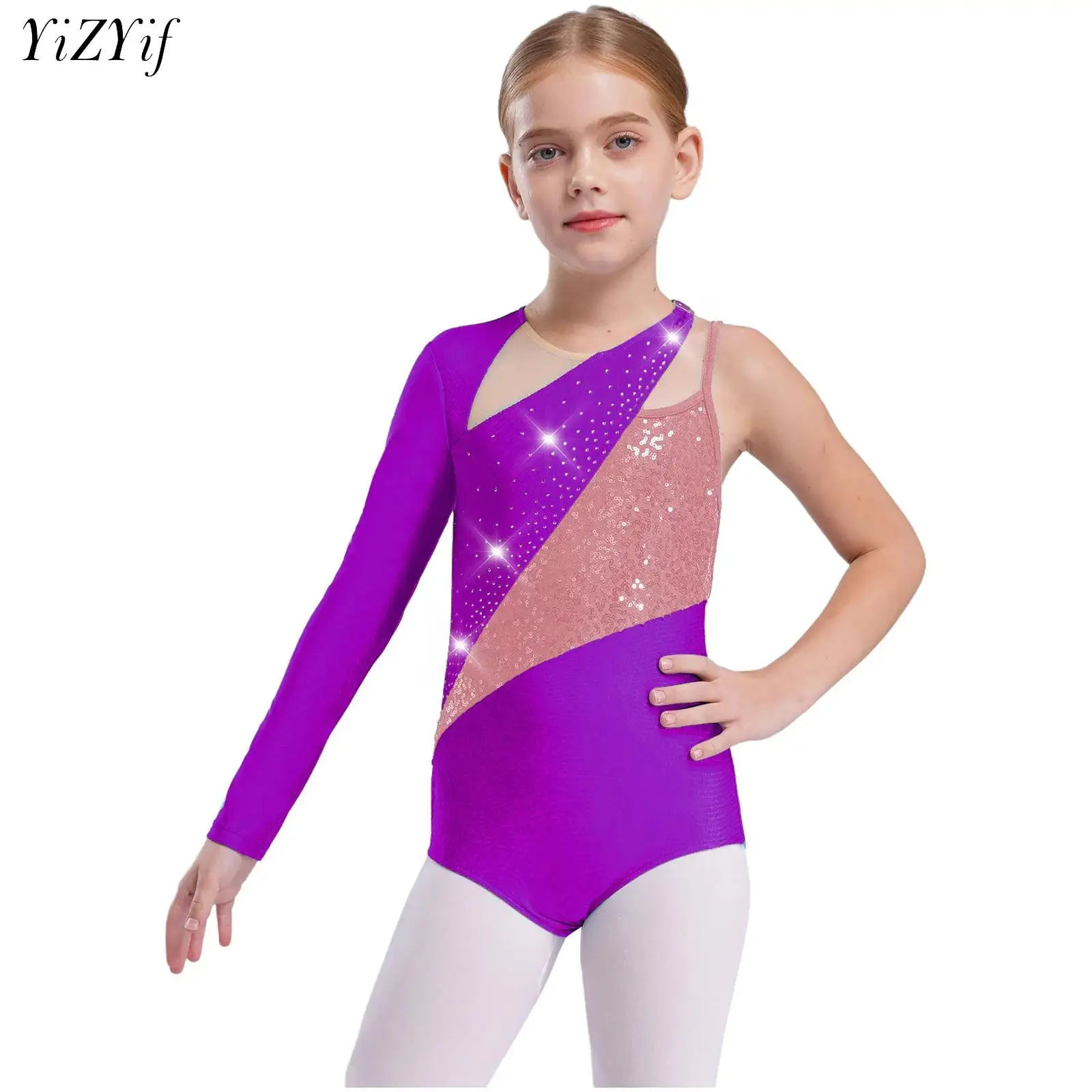 Kid Girl Asymmetric Shoulder Dance Leotard Sparkly Sequins Figure Skating Rhythmic Gymnastic Bodysuit Dress Ballet Dancewear
Kid Girl Asymmetric Shoulder Dance Leotard Sparkly Sequins Figure Skating Rhythmic Gymnastic Bodysuit Dress Ballet Dancewear