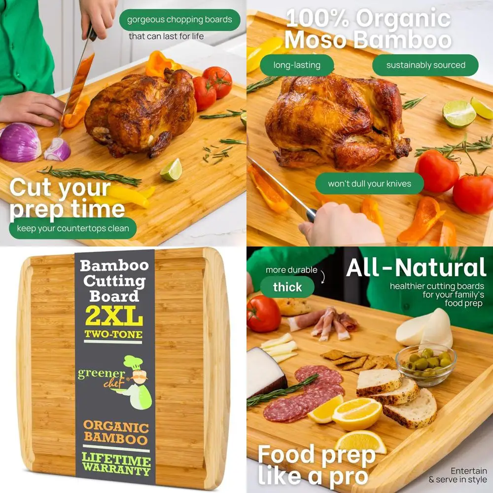 Доска разделочная деревянная 24 дюйма, очень большая (2XL) - для мяса, овощей, мясных деликатесов, с глубоким желобом для сока
Доска разделочная деревянная 24 дюйма, очень большая (2XL) - для мяса, овощей, мясных деликатесов, с глубоким желобом для сока