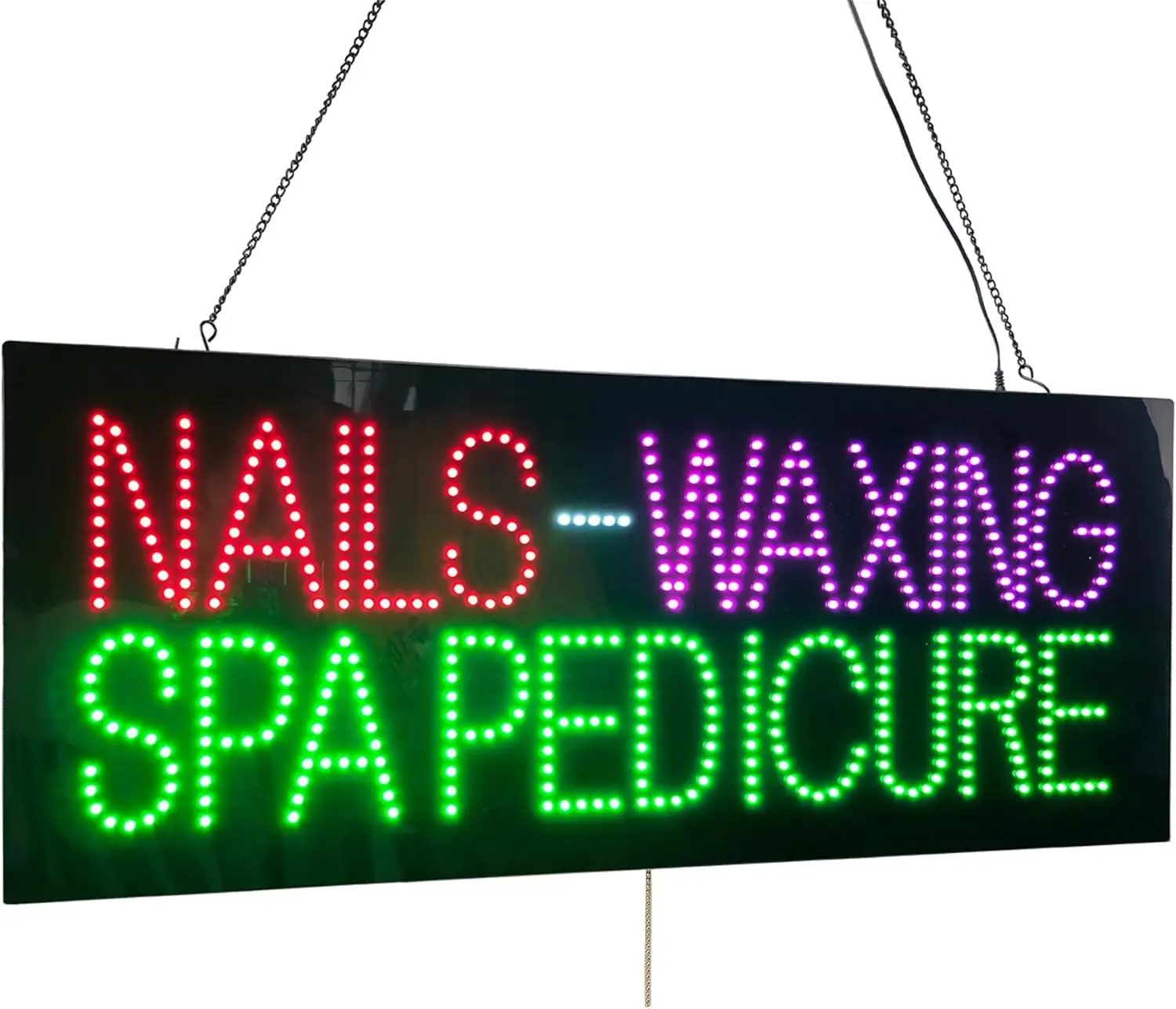 LED Open Sign for Nail Salon Spa, 32x13in, 3 Light Modes, Wall Window Display
LED Open Sign for Nail Salon Spa, 32x13in, 3 Light Modes, Wall Window Display