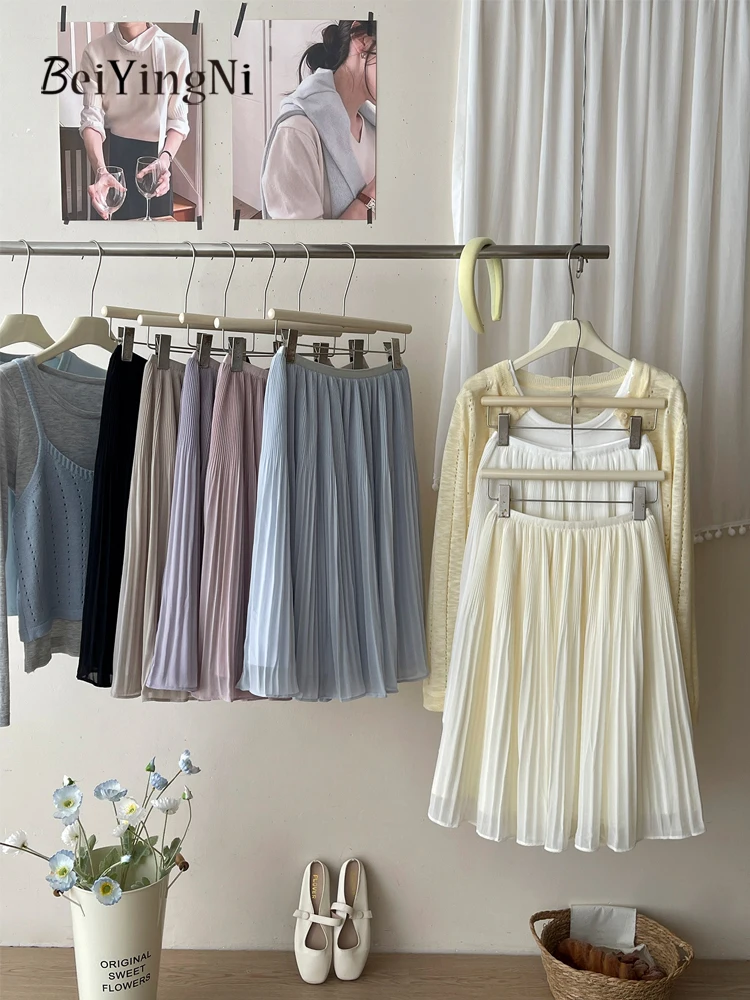 Beiyingni 2026 New Fashion Mesh Tutu Skirt Women Minimalist Casual Korean High Waist Pleated Short Skirts Female Youthful Faldas
Beiyingni 2026 New Fashion Mesh Tutu Skirt Women Minimalist Casual Korean High Waist Pleated Short Skirts Female Youthful Faldas