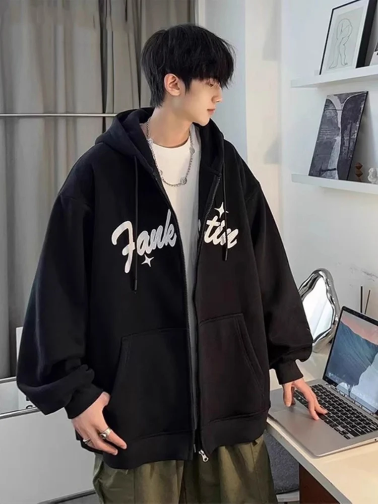 Teenage Hoodie Men's Loose Fit Autumn New Trendy Brand Hong Kong Style Casual Open Cardigan Jacket for Big Size Boys
Teenage Hoodie Men's Loose Fit Autumn New Trendy Brand Hong Kong Style Casual Open Cardigan Jacket for Big Size Boys