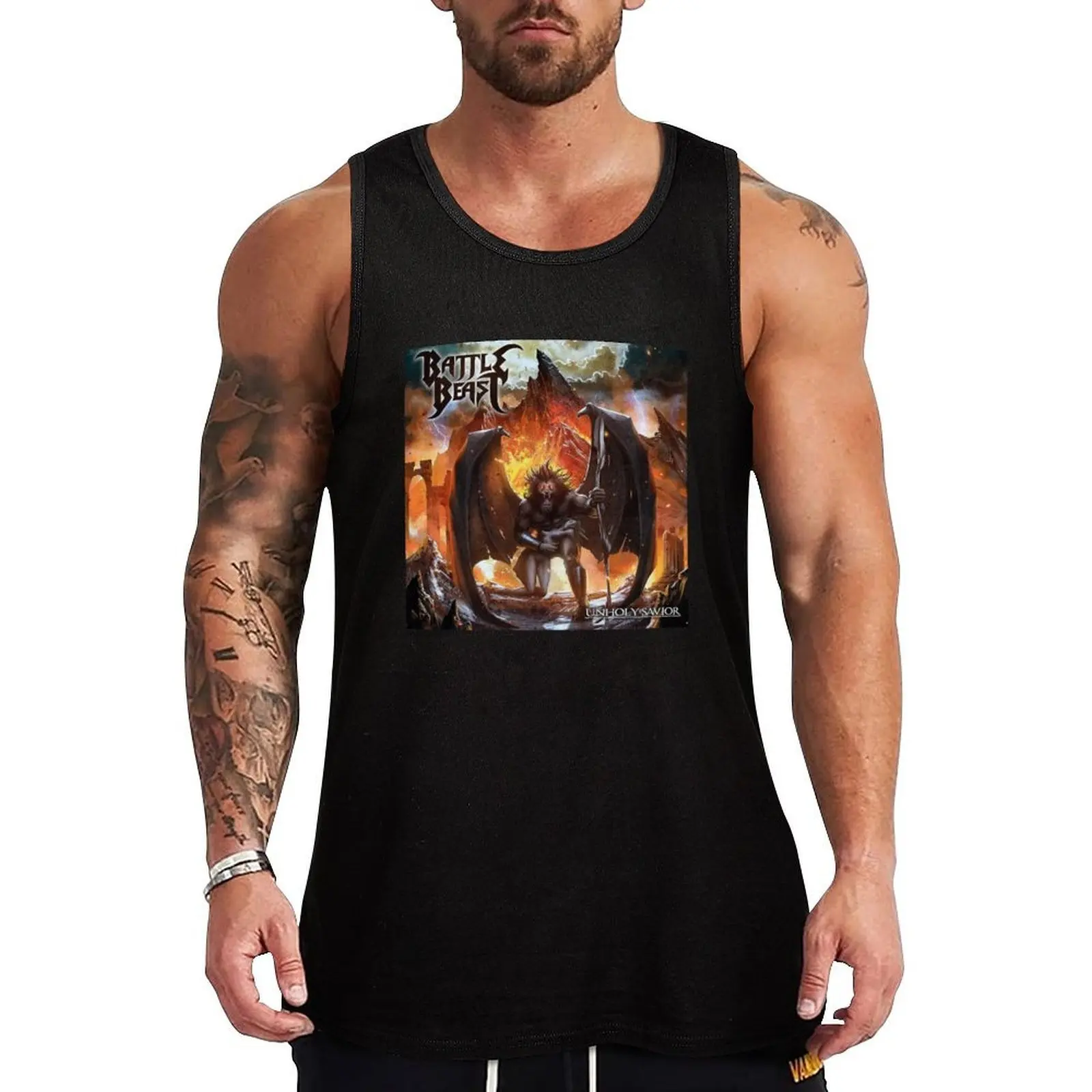 Battle Beast - Unholy Savior album 2015 Tank Top gym Sleeveless T-shirt mens clothing gym clothes man fitness
Battle Beast - Unholy Savior album 2015 Tank Top gym Sleeveless T-shirt mens clothing gym clothes man fitness