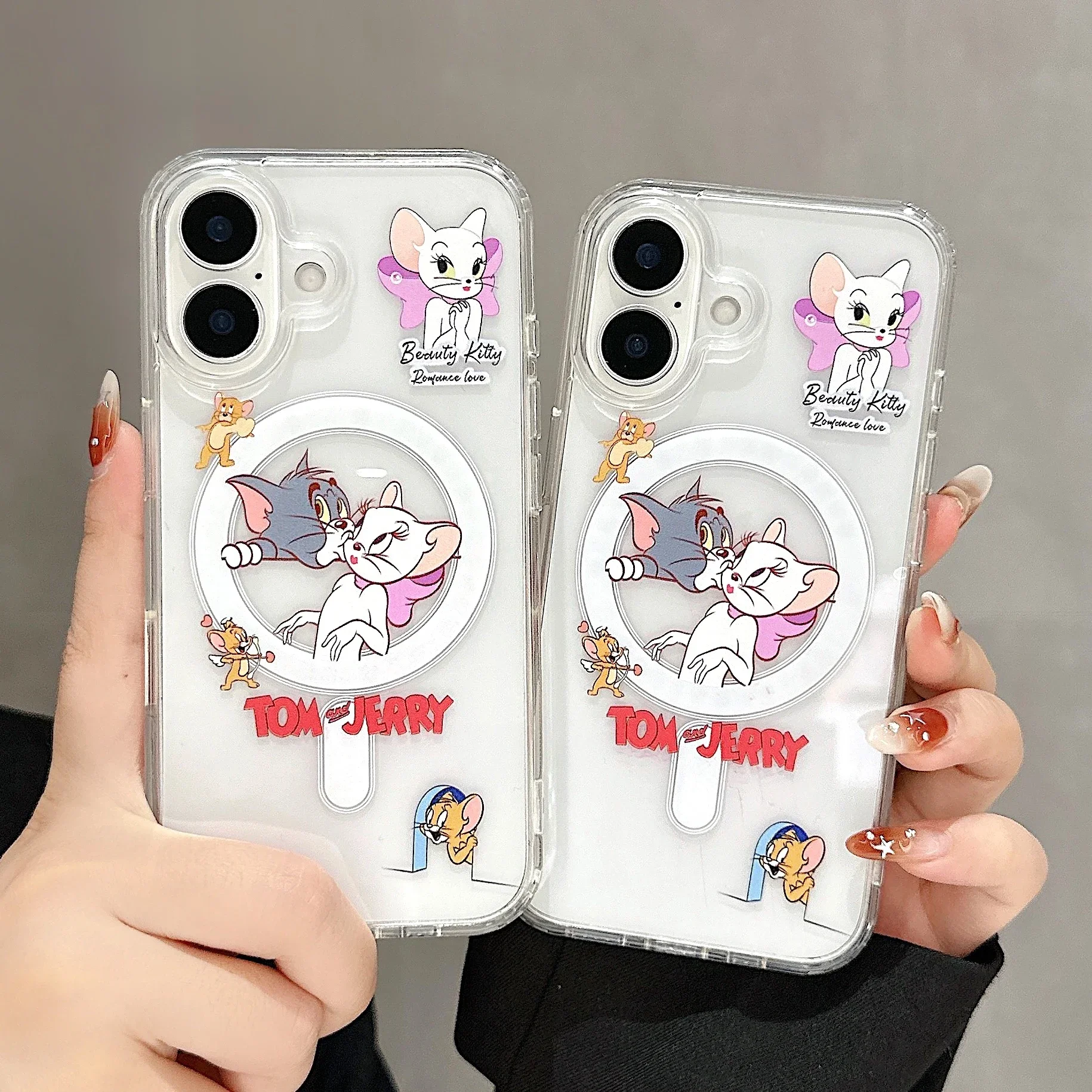Cute Cartoon Transparent Magnetic Wireless Charging Mobile Phone Case for IPhone 16 ProMax 16 15 14 13 Phone Case
Cute Cartoon Transparent Magnetic Wireless Charging Mobile Phone Case for IPhone 16 ProMax 16 15 14 13 Phone Case