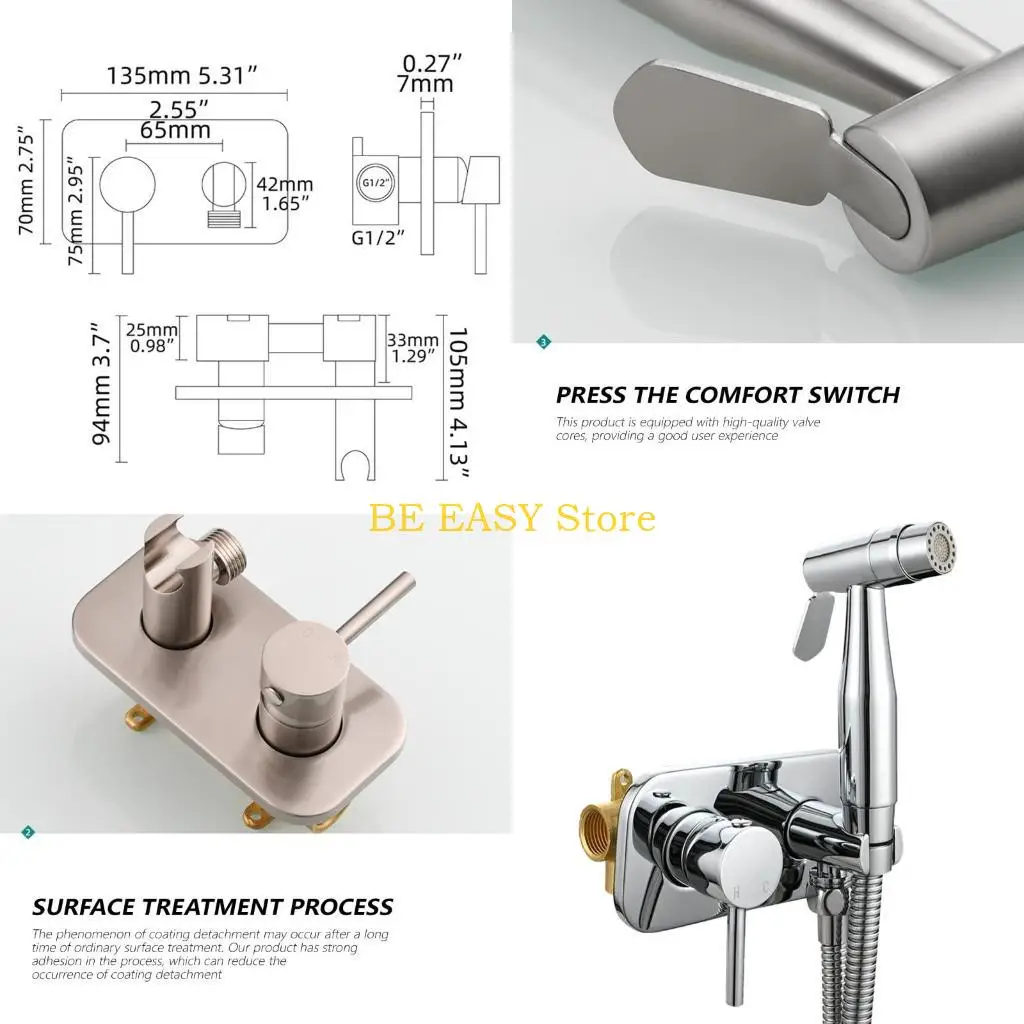 E28F Upgrades Hand Bidet with Hot & Cold mixers Feminine Wash Bidet Warm Water Bidet Attachment Elderly Care Bidet Solution
E28F Upgrades Hand Bidet with Hot & Cold mixers Feminine Wash Bidet Warm Water Bidet Attachment Elderly Care Bidet Solution