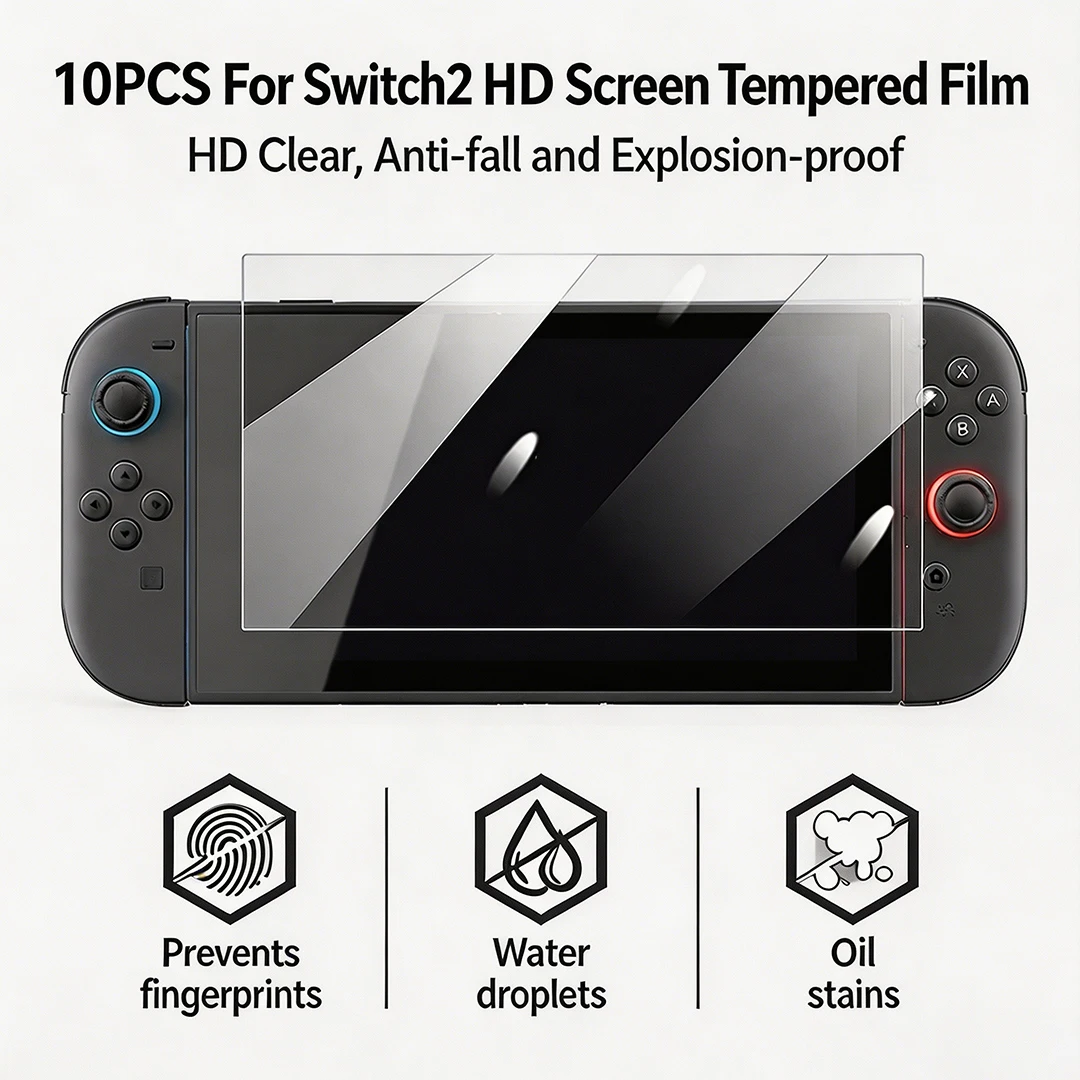 10PCS For Switch 2 HD Screen Protector Tempered Console Screen Protector For Nintendo Switch 2 Screen Protector Accessories
10PCS For Switch 2 HD Screen Protector Tempered Console Screen Protector For Nintendo Switch 2 Screen Protector Accessories