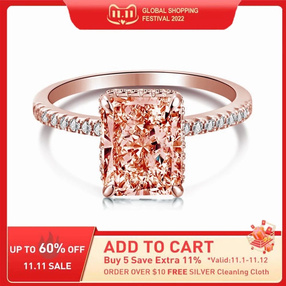 WUIHA Real 925 Sterling Silver Rose Gold Crushed Ice 4CT Colorful Sapphire Synthetic Moissanite Ring for Women Gift Dropshipping
WUIHA Real 925 Sterling Silver Rose Gold Crushed Ice 4CT Colorful Sapphire Synthetic Moissanite Ring for Women Gift Dropshipping