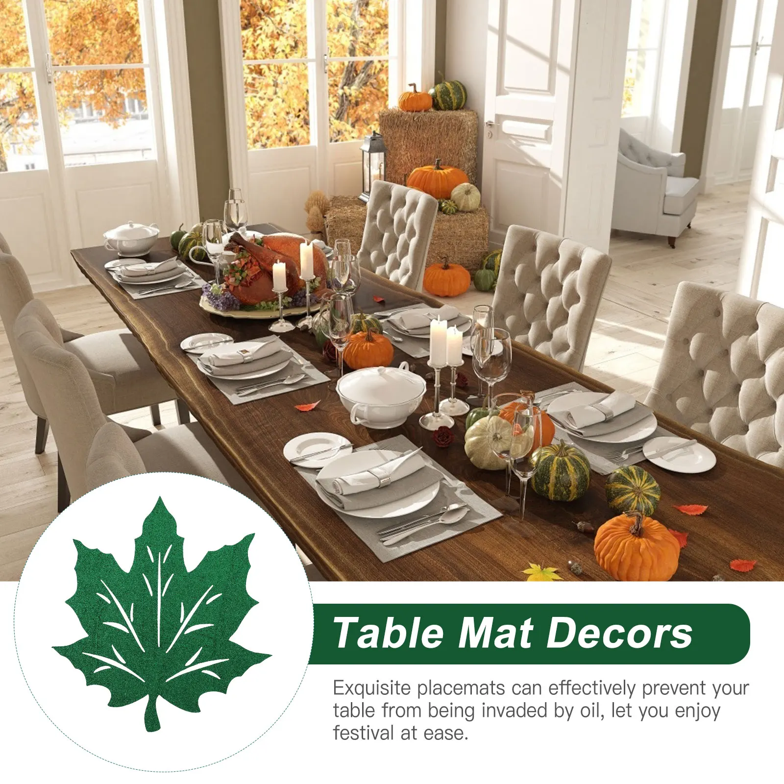 2Pcs Thanksgiving Table Mats Nonwoven Maple Leaf Placemats Decorative Table Pads Household Dish Mats Thanksgiving Placemats
2Pcs Thanksgiving Table Mats Nonwoven Maple Leaf Placemats Decorative Table Pads Household Dish Mats Thanksgiving Placemats