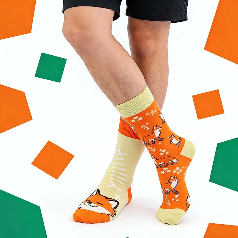 1 пара носков с милой лисой двойного дизайна — асимметричные носки со смайликом и цельномерным принтом
1 пара носков с милой лисой двойного дизайна — асимметричные носки со смайликом и цельномерным принтом