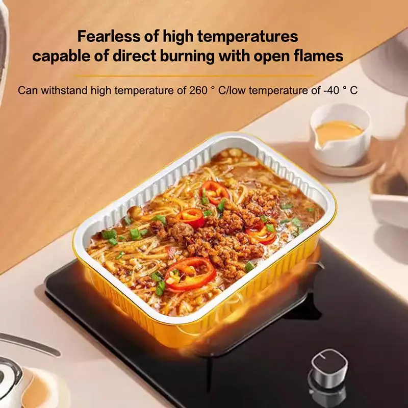 Aluminum Foil Lunch Box Gold Sealed Disposable Takeaway Packaging Commercial Resistant Tin Paper Box With Lid
Aluminum Foil Lunch Box Gold Sealed Disposable Takeaway Packaging Commercial Resistant Tin Paper Box With Lid
