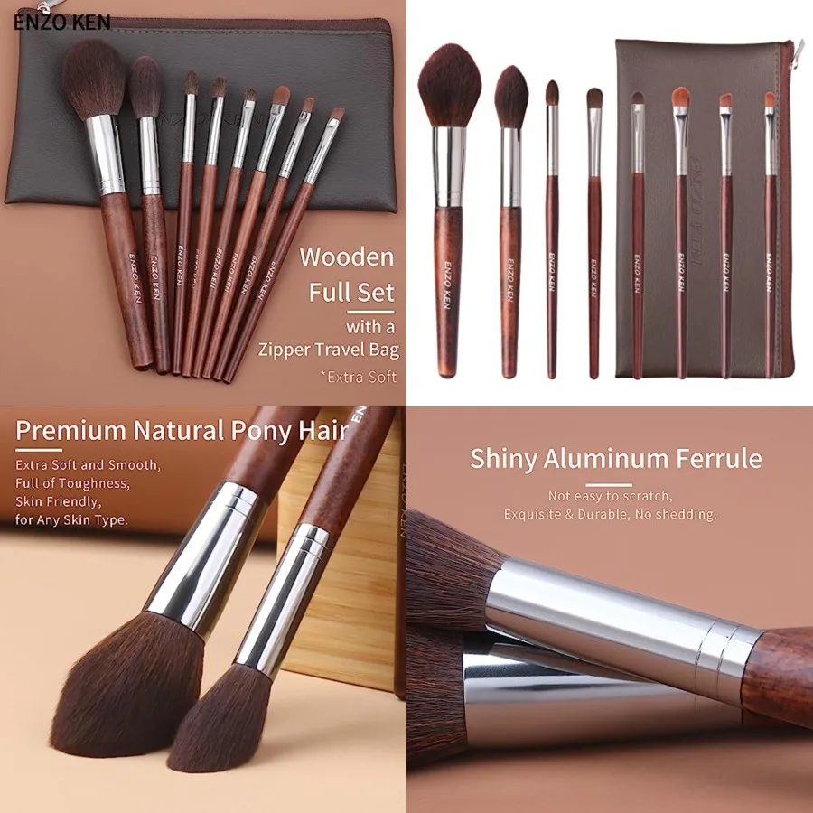 Walnut Makeup Brushes Set Professional, Makeup Brush Set with Case, Cosmetic Brushes Makeup Set, Natural Bristle Makeup Brushes
Walnut Makeup Brushes Set Professional, Makeup Brush Set with Case, Cosmetic Brushes Makeup Set, Natural Bristle Makeup Brushes