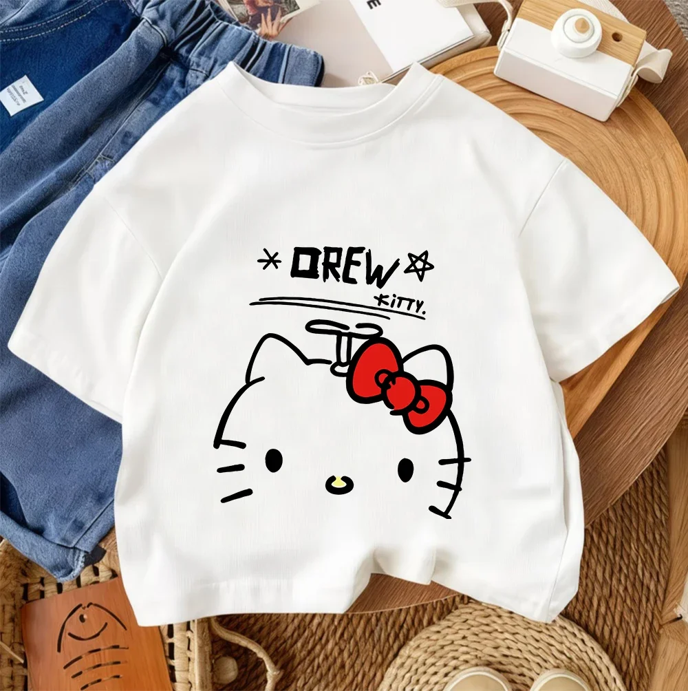 Kids Cartoon Crew Neck Tee Hello Kitty For Boys Girls Summer Casual Street Daily Wear 3-14 Years
Kids Cartoon Crew Neck Tee Hello Kitty For Boys Girls Summer Casual Street Daily Wear 3-14 Years
