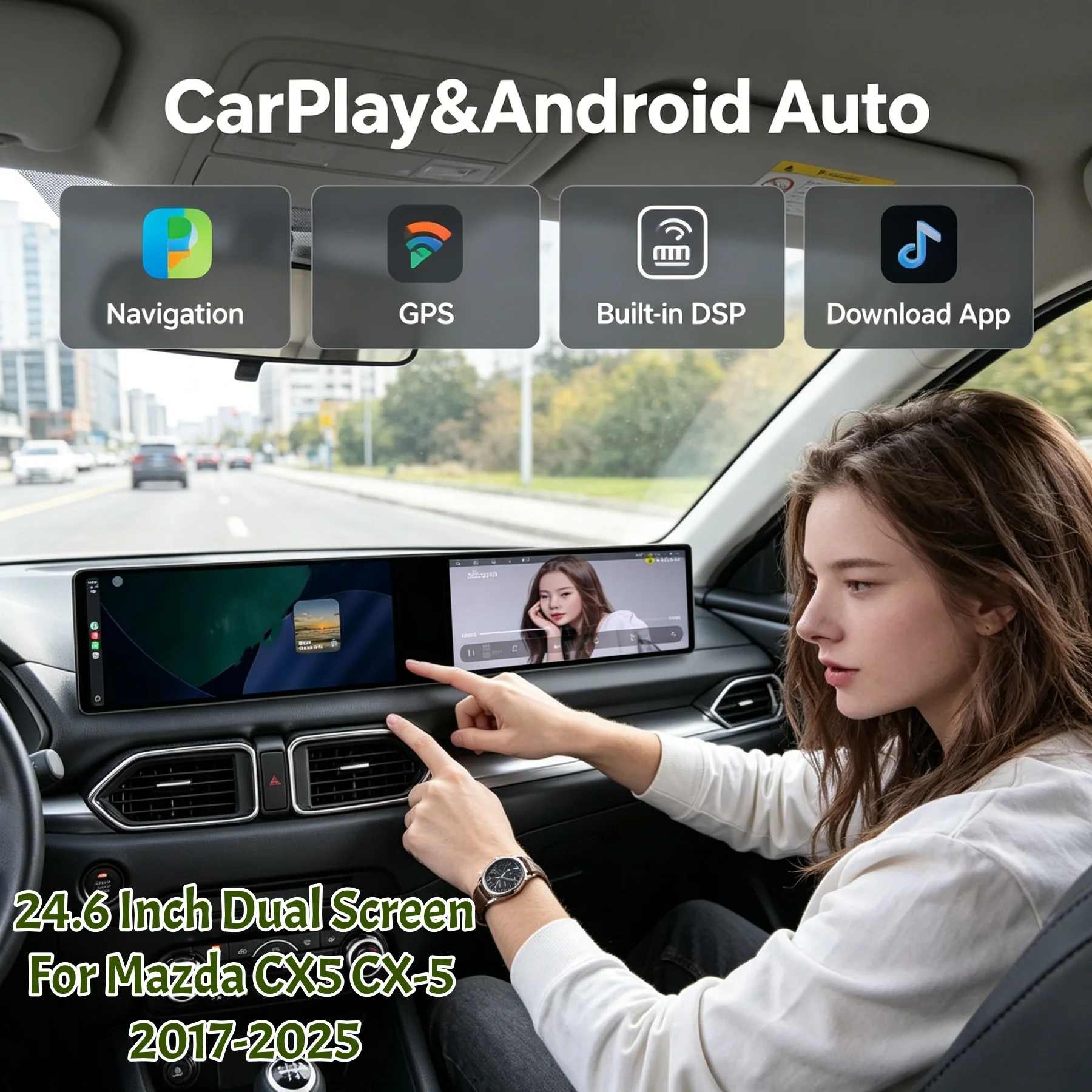 12.3" Dual Qualcomm Carplay Android Automotive For Mazda CX-5 CX5 2017-2025 Car Multimedia GPS Navigation Car Radio Head Unit
12.3" Dual Qualcomm Carplay Android Automotive For Mazda CX-5 CX5 2017-2025 Car Multimedia GPS Navigation Car Radio Head Unit