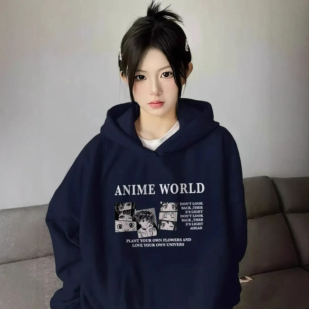Navy Blue Hooded Sweatshirt for Women 2025 New Hot Item with Thick Velvet Autumn and Winter Top Spring and Autumn Thin Version
Navy Blue Hooded Sweatshirt for Women 2025 New Hot Item with Thick Velvet Autumn and Winter Top Spring and Autumn Thin Version