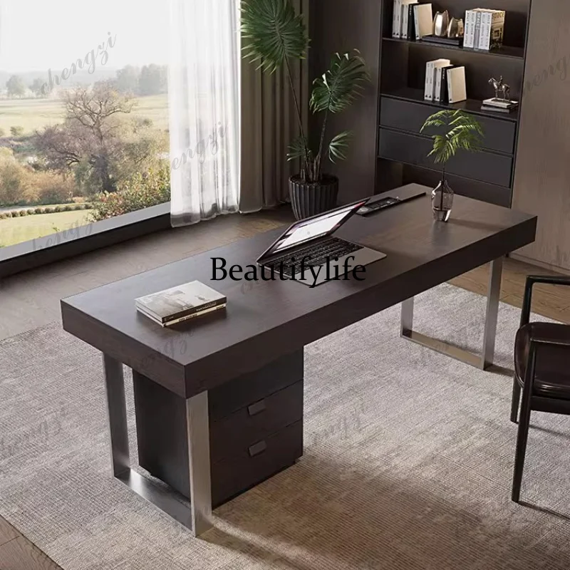 TTT Italy Minimalist Boss Office Desk Designer High Solid Wooden Interior Office Desk Computer Study Home Furniture Poyta
TTT Italy Minimalist Boss Office Desk Designer High Solid Wooden Interior Office Desk Computer Study Home Furniture Poyta
