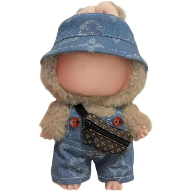 Exquisite Luxury Designer 3pc Outfit Set for 17cm Labubu Doll Blue Hat Jumpsuit Bag No Doll Included Bjd Doll 17cm for Labubu
Exquisite Luxury Designer 3pc Outfit Set for 17cm Labubu Doll Blue Hat Jumpsuit Bag No Doll Included Bjd Doll 17cm for Labubu