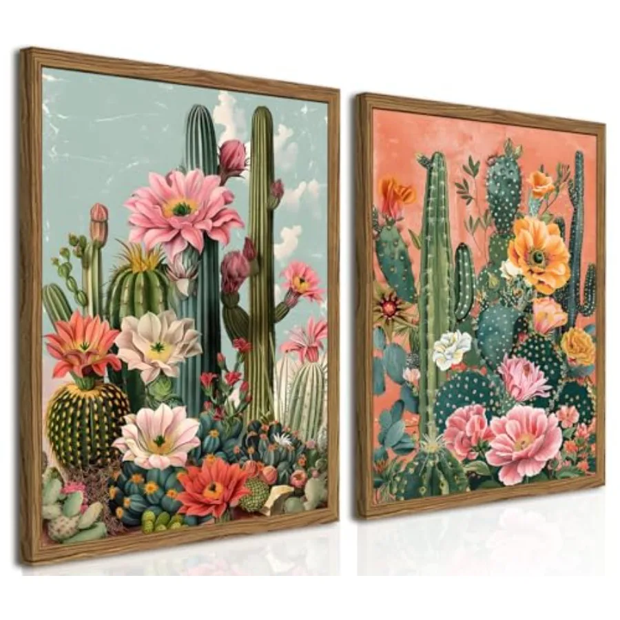 Framed Mexican Cactus Canvas Wall Art Set of 2 Vintage Desert Floral Wall Decor Paintings Southwestern Boho Botanical Pictures
Framed Mexican Cactus Canvas Wall Art Set of 2 Vintage Desert Floral Wall Decor Paintings Southwestern Boho Botanical Pictures