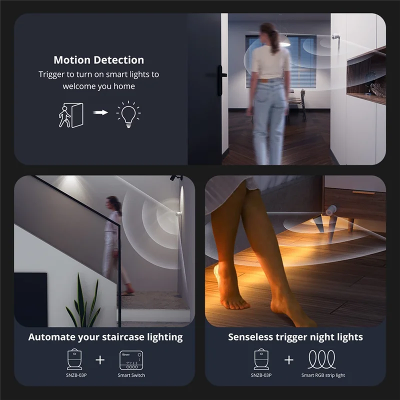A08F-Zigbee Датчик движения Обнаружение света Домашняя безопасность Локальная интеллектуальная связь сцен через приложение Ewelink Alexa Google
A08F-Zigbee Датчик движения Обнаружение света Домашняя безопасность Локальная интеллектуальная связь сцен через приложение Ewelink Alexa Google