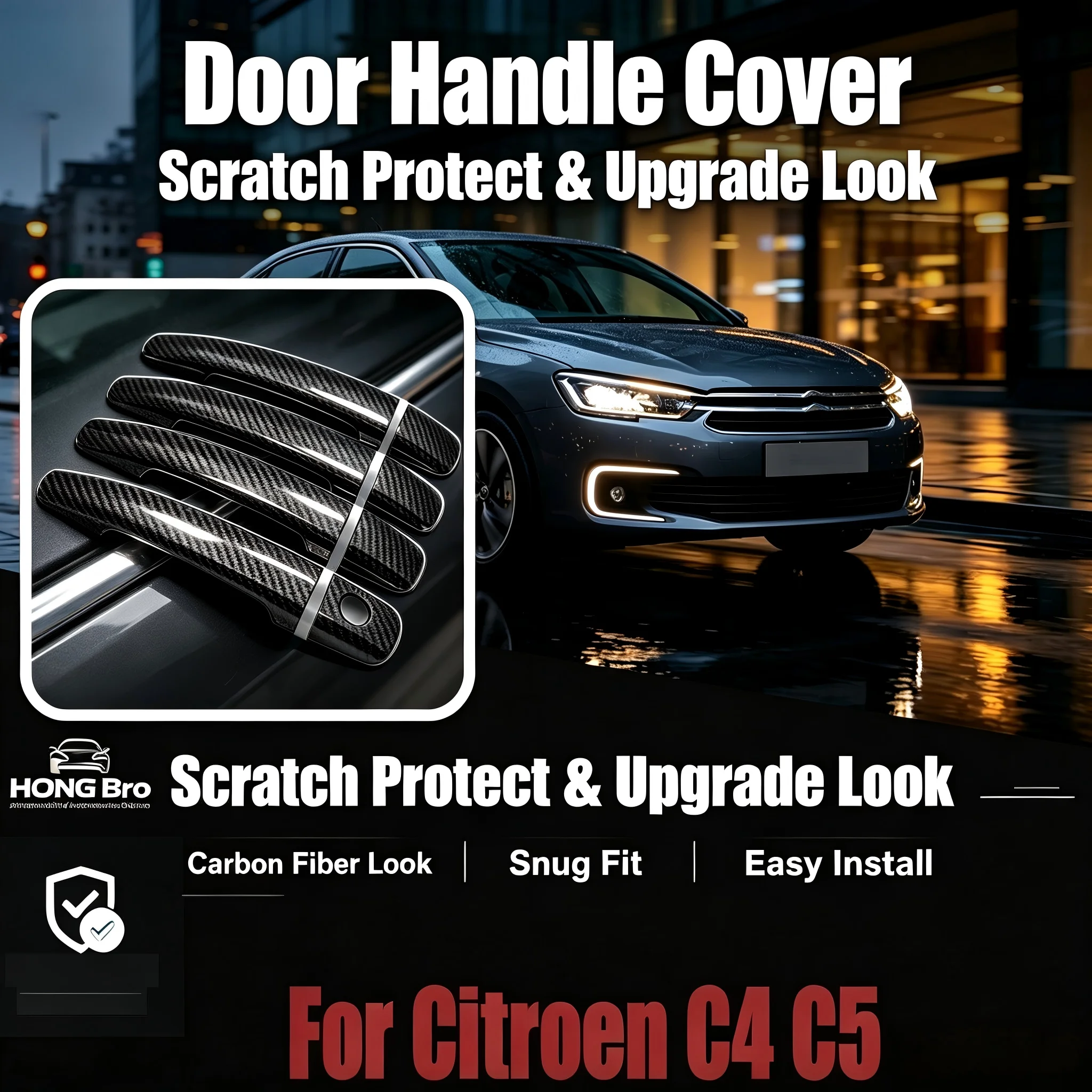 Carbon Fiber Door Handle Cover Exterior Trim Sticker Auto Exterior Accessories For CITROEN C4 C5
Carbon Fiber Door Handle Cover Exterior Trim Sticker Auto Exterior Accessories For CITROEN C4 C5
