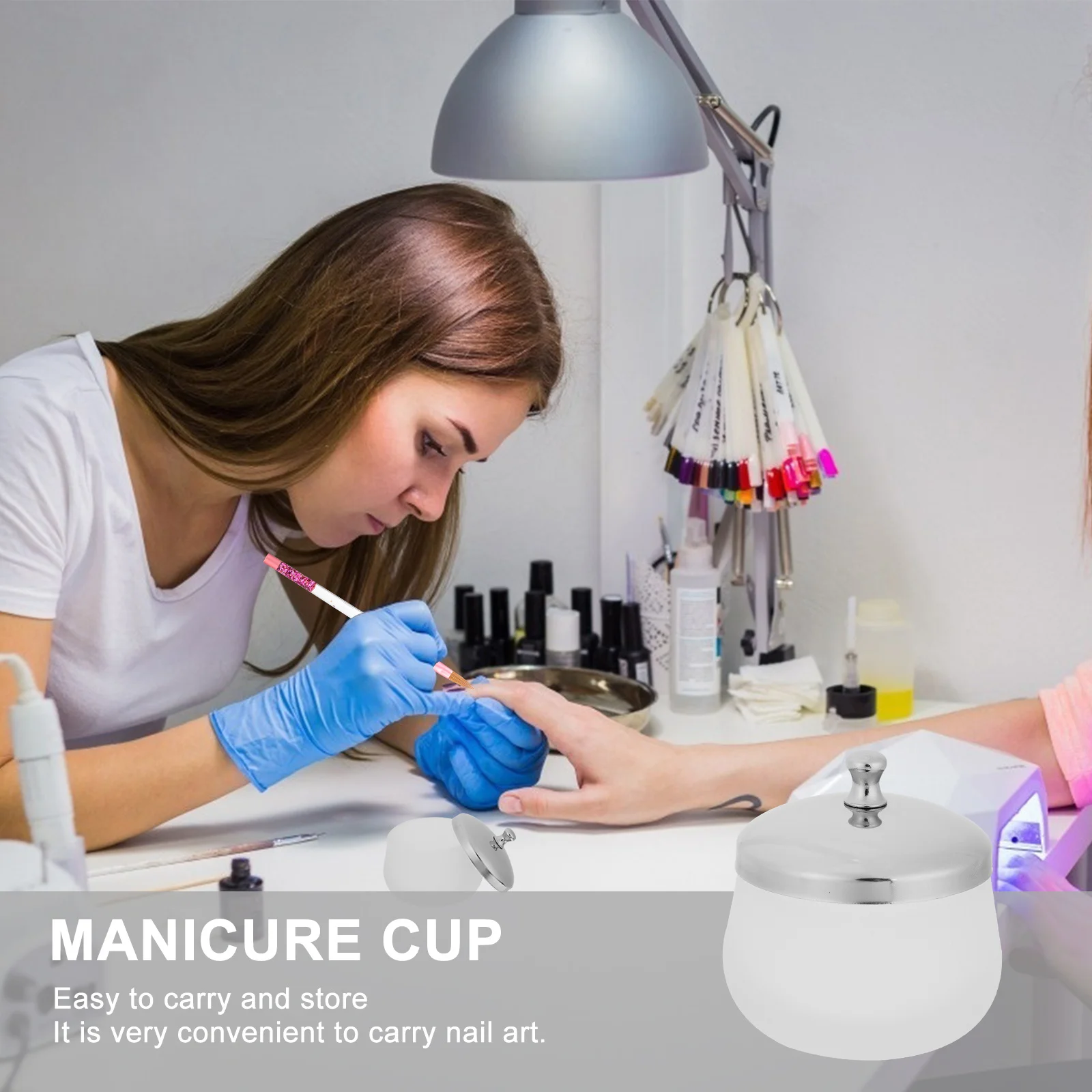 2Pcs Glass Crystal Nail Art Bowl with Lid Matte Acrylic Liquid Dappen Dish Manicure Container Refillable Durable Cup
2Pcs Glass Crystal Nail Art Bowl with Lid Matte Acrylic Liquid Dappen Dish Manicure Container Refillable Durable Cup