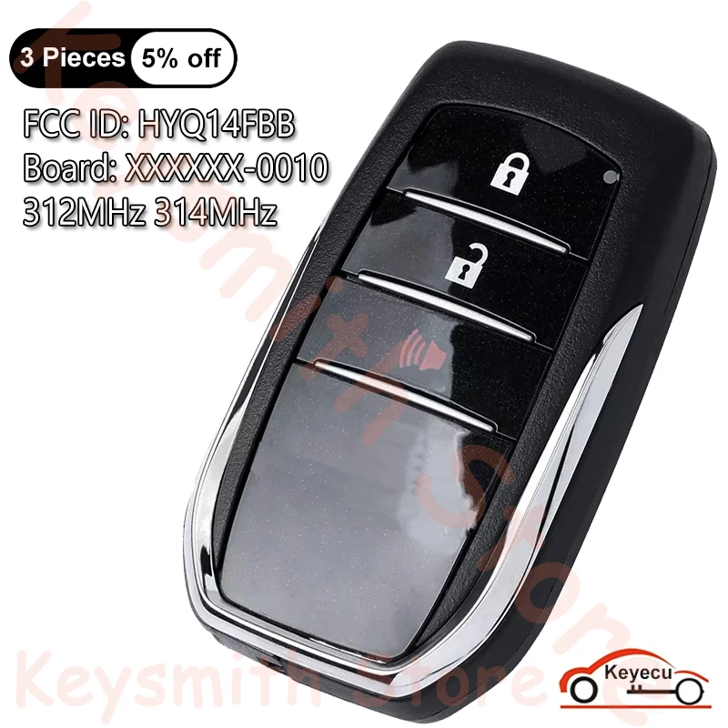 KEYECU 3 кнопки 312 МГц 314 МГц для Toyota Land Cruiser 200 серии 2019 2020 2021 Автомобильная строка HYQ14FBB плата: 0010
KEYECU 3 кнопки 312 МГц 314 МГц для Toyota Land Cruiser 200 серии 2019 2020 2021 Автомобильная строка HYQ14FBB плата: 0010