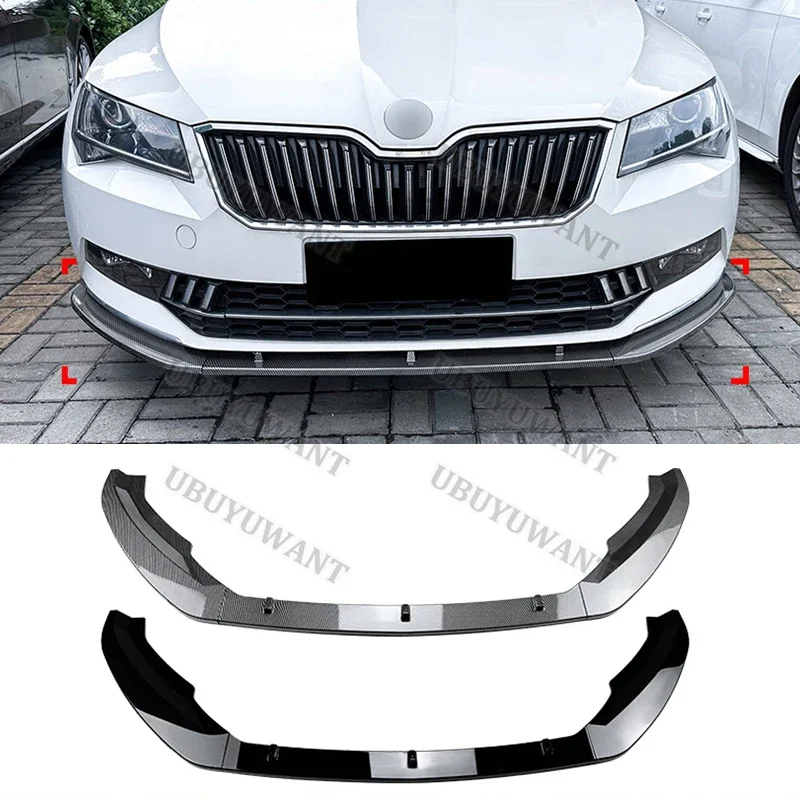 For Skoda Superb B8 3 pcs/Set Front Bumper Lip Custom Parts Front Chin Spoiler Splitter Protector Body Kits 2016-2018
For Skoda Superb B8 3 pcs/Set Front Bumper Lip Custom Parts Front Chin Spoiler Splitter Protector Body Kits 2016-2018