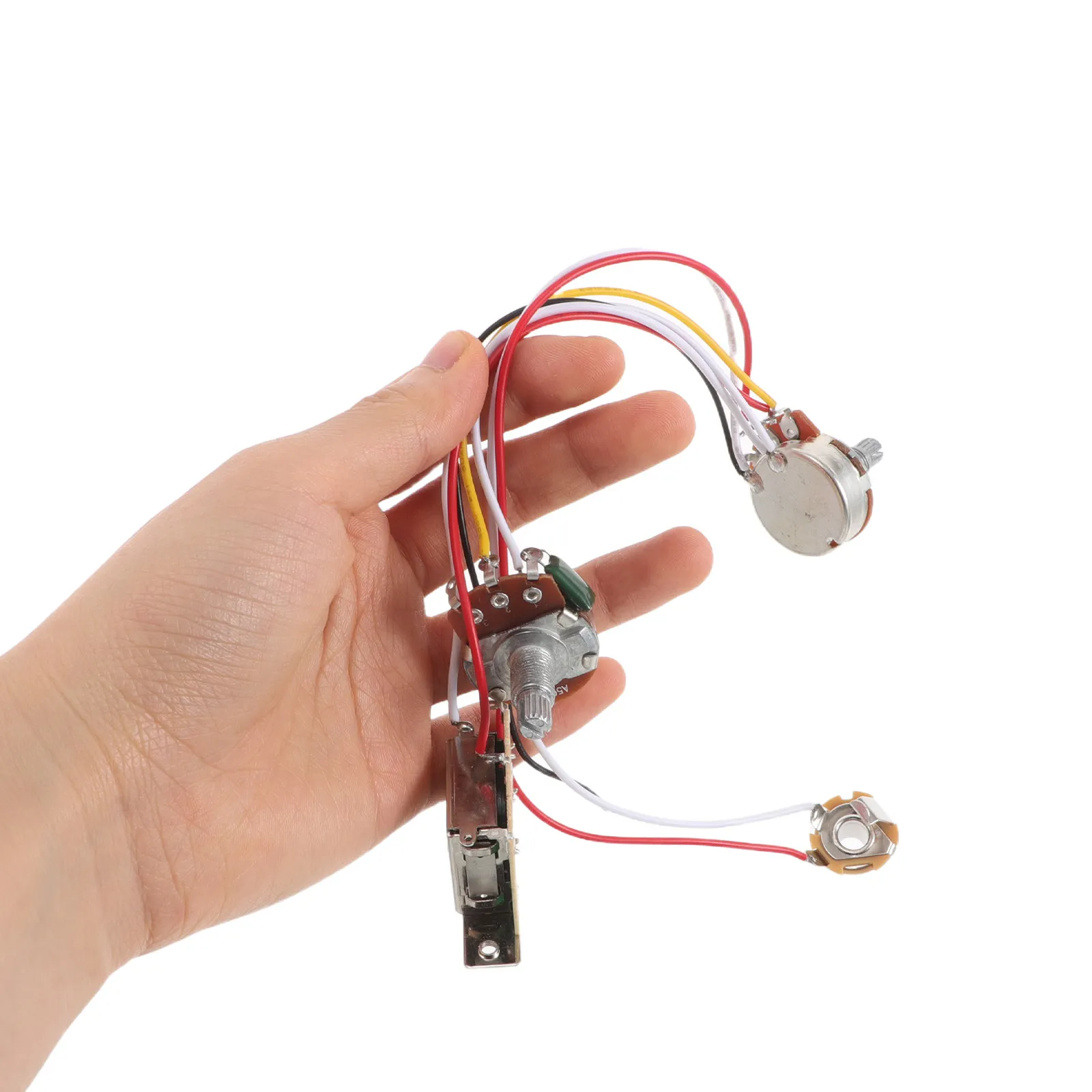 1Set Electric Guitar Wiring Harness Kit Sleek Finish 1T1V Control Plate 3-Way Toggle Switch Jack Professional Guitar Repair
1Set Electric Guitar Wiring Harness Kit Sleek Finish 1T1V Control Plate 3-Way Toggle Switch Jack Professional Guitar Repair