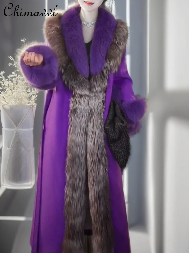 Winter Elegant Imitation Fox Fur Collar Mink Fur Fashionable Jacket 2024 Winter New Loose Long Sleeve Warm Elegant Long Coats
Winter Elegant Imitation Fox Fur Collar Mink Fur Fashionable Jacket 2024 Winter New Loose Long Sleeve Warm Elegant Long Coats