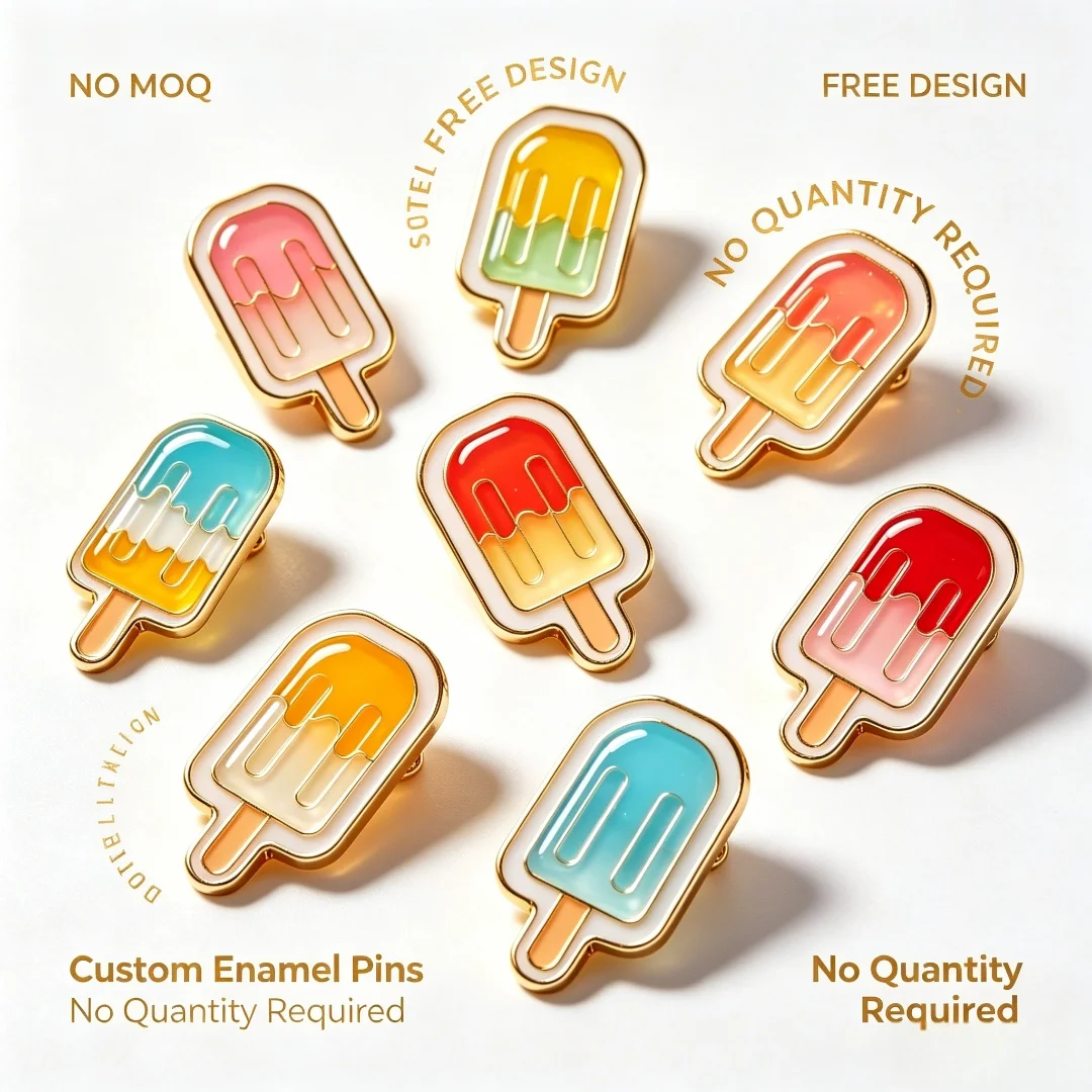 Custom Popsicle Enamel Pins Summer Ice Cream Brooches Cute Sweet Badge for Backpacks Clothing Decoration
Custom Popsicle Enamel Pins Summer Ice Cream Brooches Cute Sweet Badge for Backpacks Clothing Decoration
