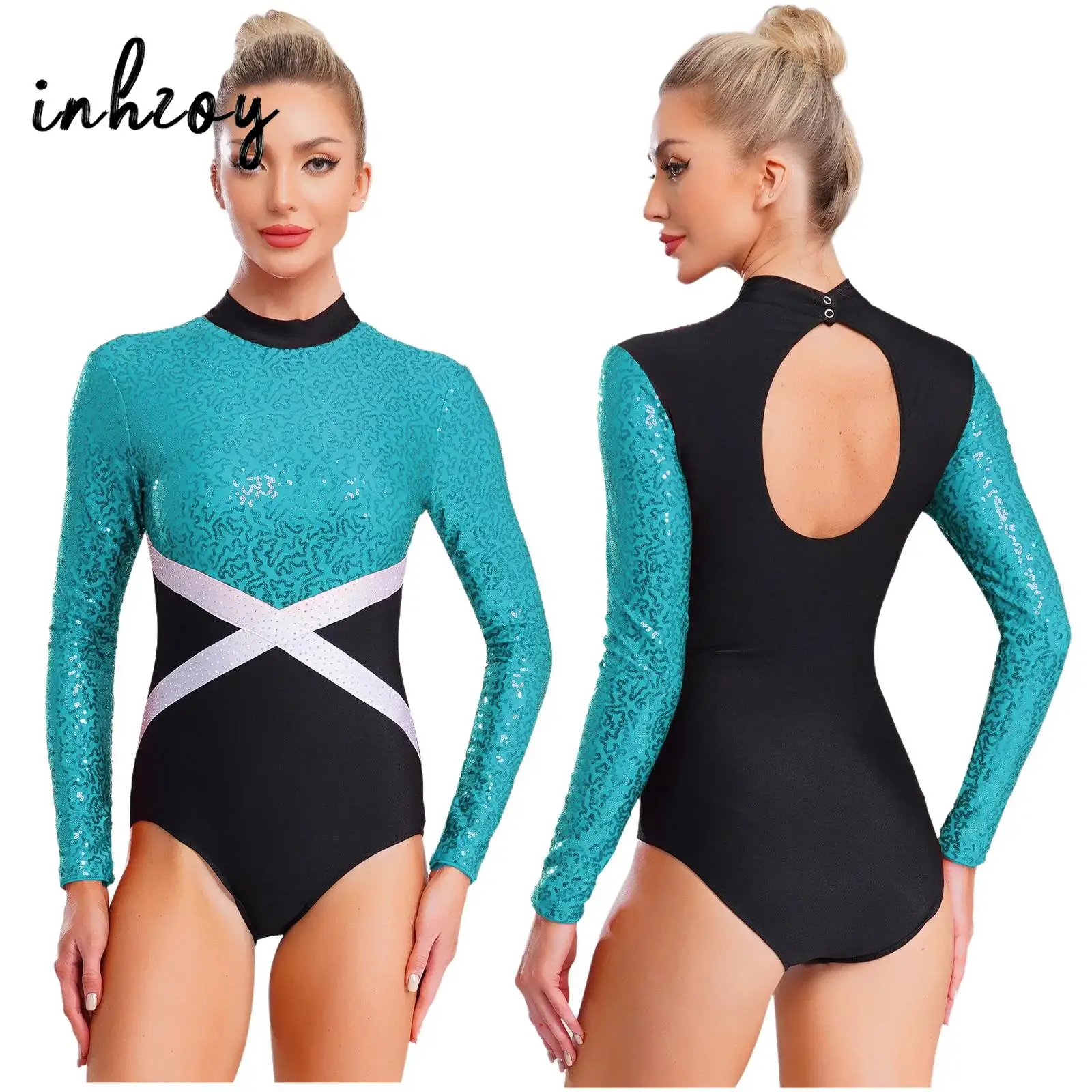 Женский купальник для балета и гимнастики с блестками и стразами, боди с длинными рукавами и открытой спиной для художественной гимнастики, тренировочного шоу
Женский купальник для балета и гимнастики с блестками и стразами, боди с длинными рукавами и открытой спиной для художественной гимнастики, тренировочного шоу