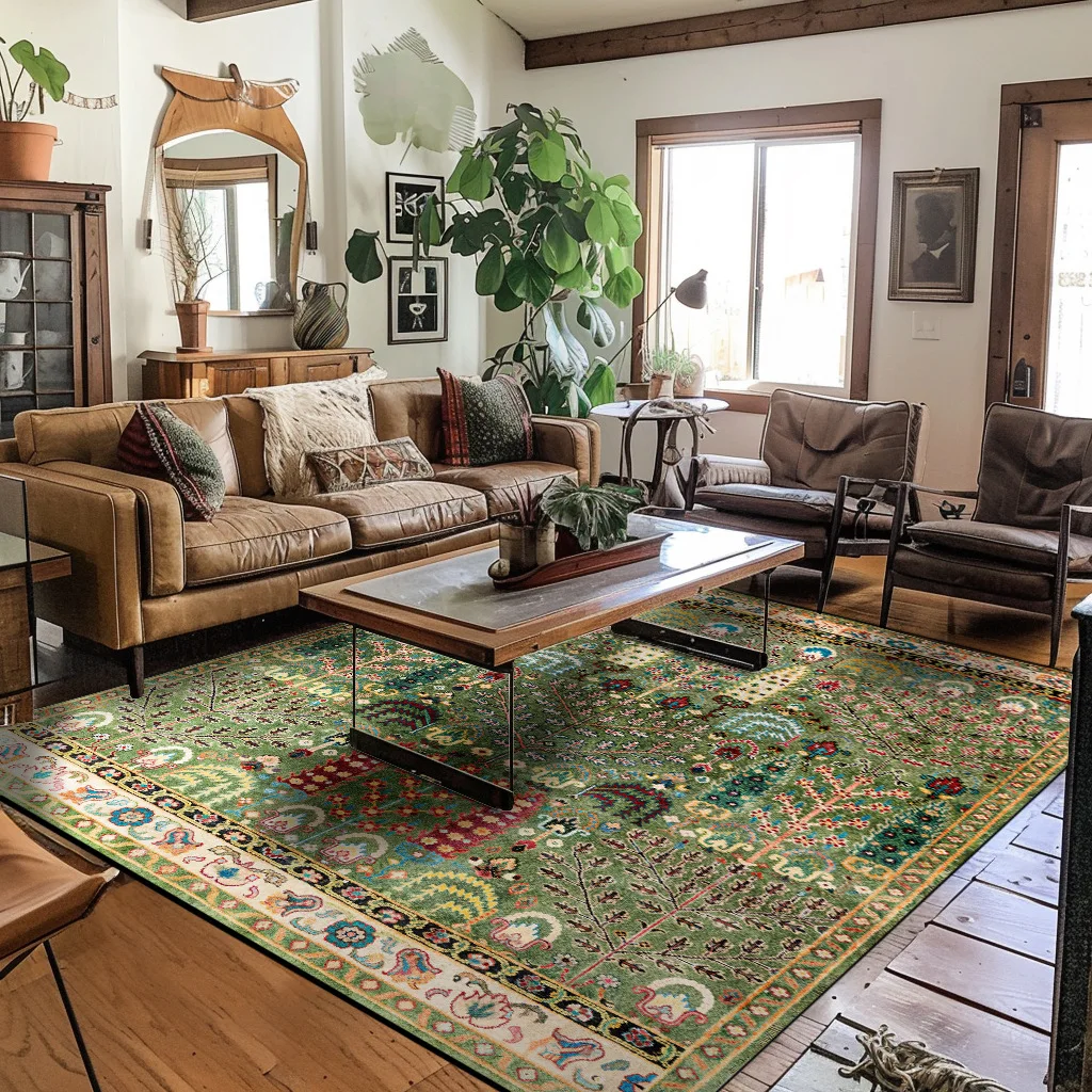 Carpet Bohemian Style Green Retro American Living Room Bedroom Anti Slip Carpet Floor Mat
Carpet Bohemian Style Green Retro American Living Room Bedroom Anti Slip Carpet Floor Mat