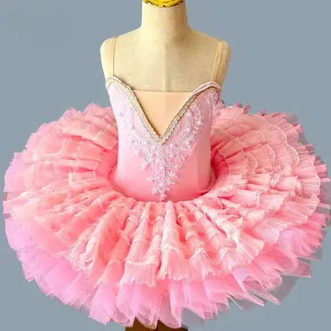 Ubrania dla dzieci Księżniczka Występ Odzież dziecięca Baletowa spódniczka tutu Trykoty dla dziewczynek Sukienka Strój do tańca Kostiumy sceniczne Sukienka baletowa