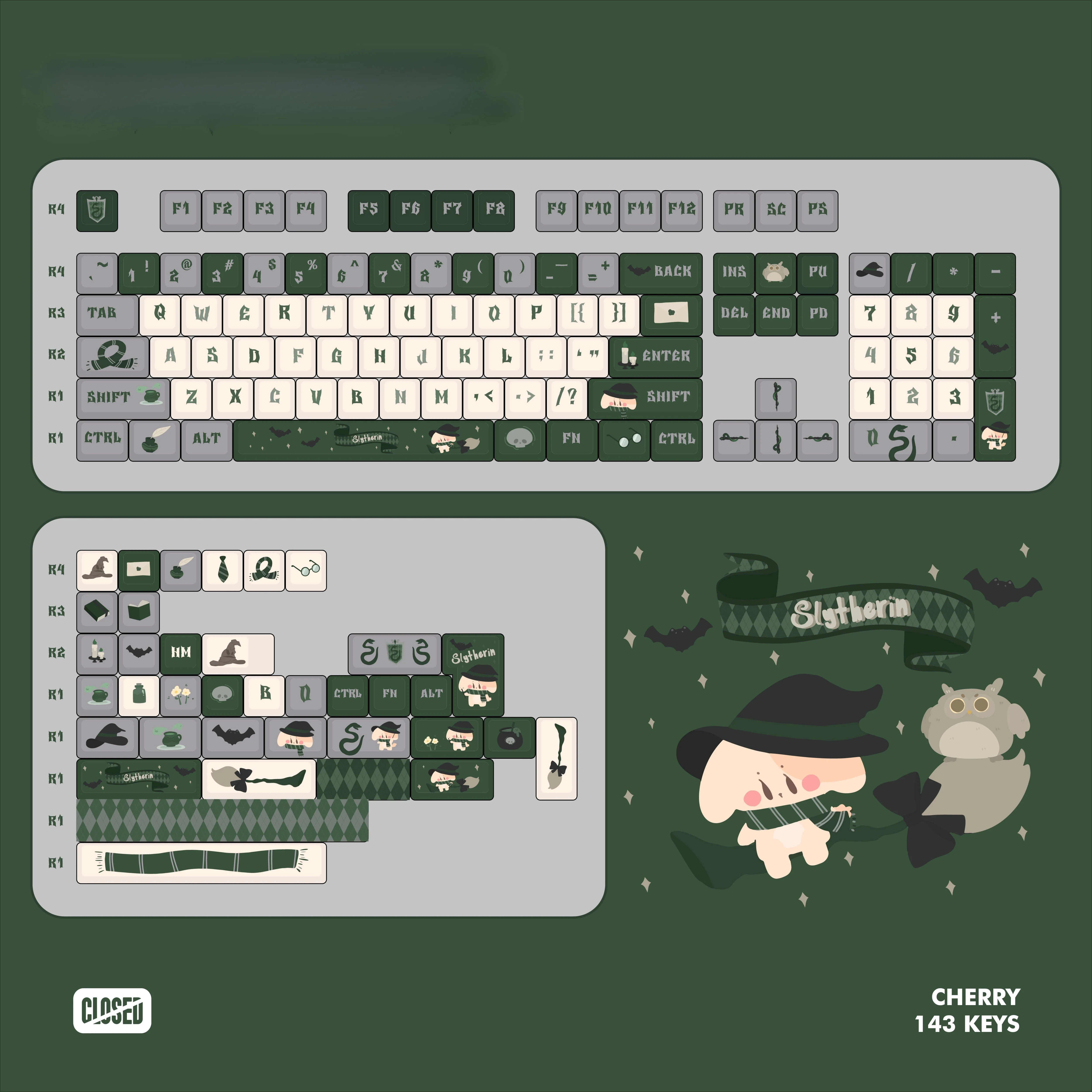 Original Magic Keycaps Original 143-key PBT five-sided sublimation mechanical keyboard keycaps
Original Magic Keycaps Original 143-key PBT five-sided sublimation mechanical keyboard keycaps